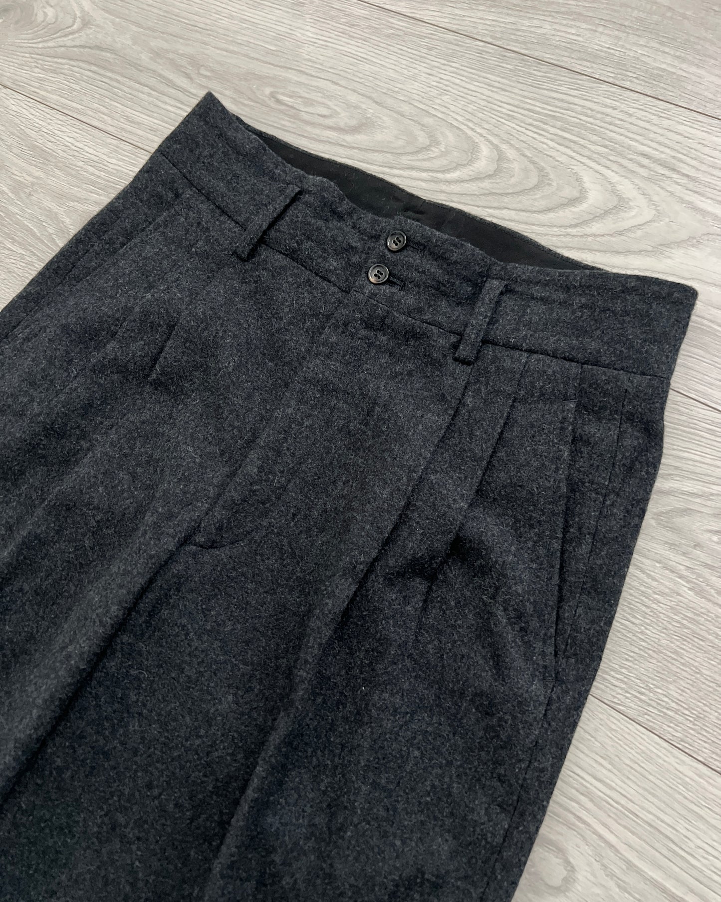 Comme Des Garcons Homme 1990s Wool Herringbone Suit - M Jacket / 32" Waist
