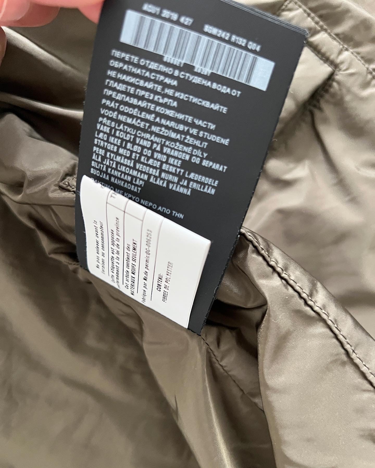 Prada AW2019 Metal Plaque Logo Padded Jacket - Size M