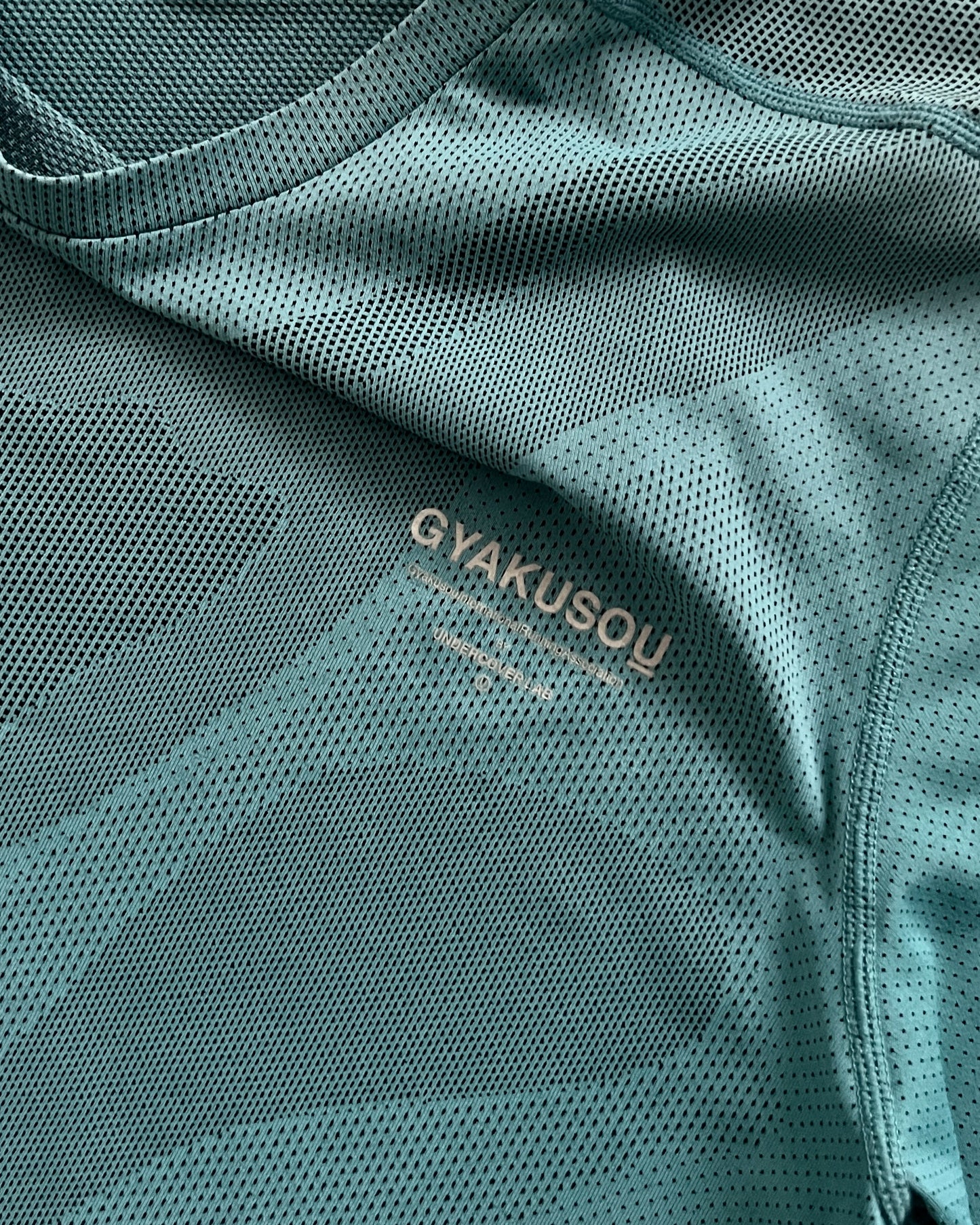 Nike Gyakusou FW15' Dri-Fit Sweat Map Technical T-Shirt Turquoise Blue - Size M