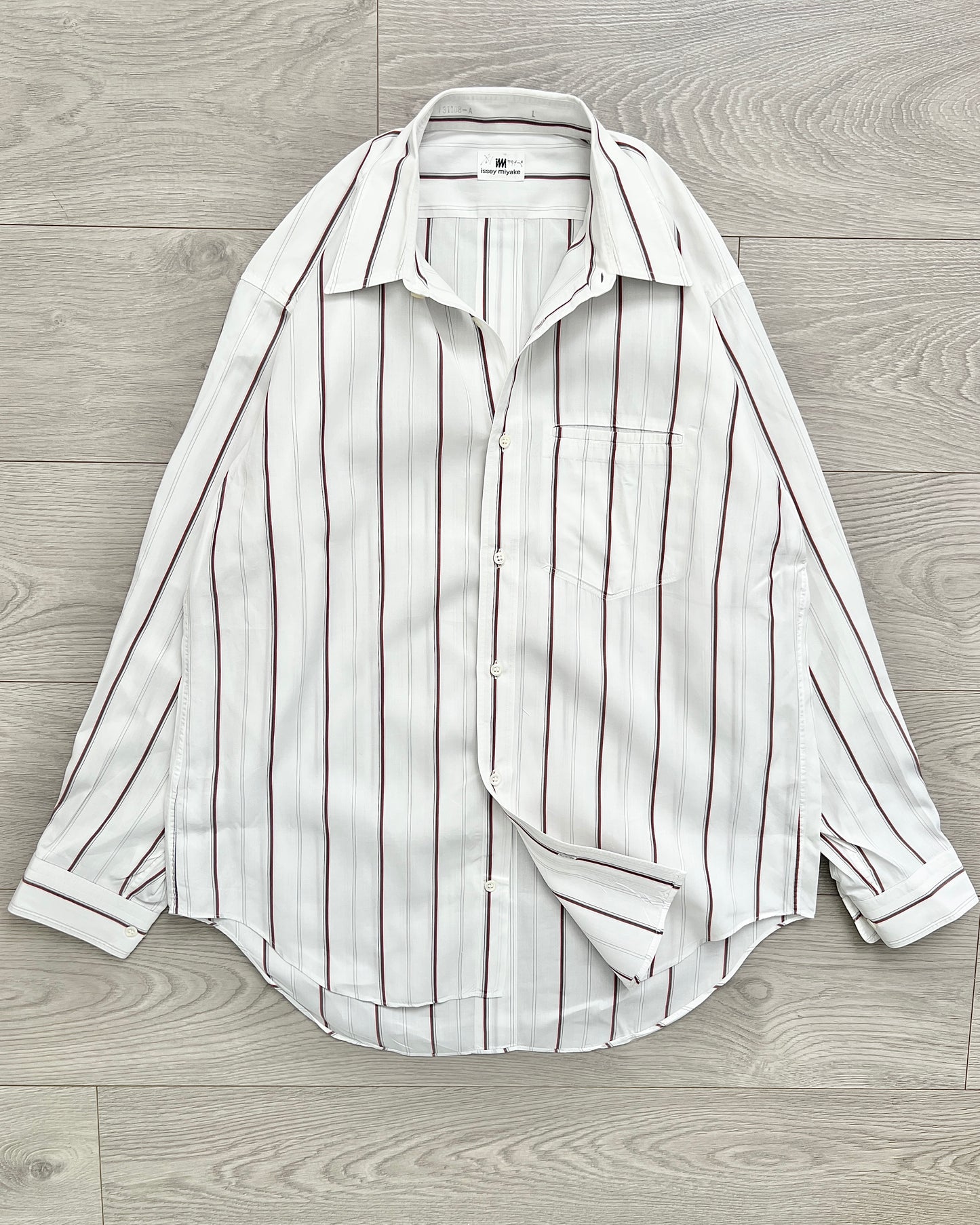 Issey Miyake 1990s Striped Relaxed Shirt - Size M