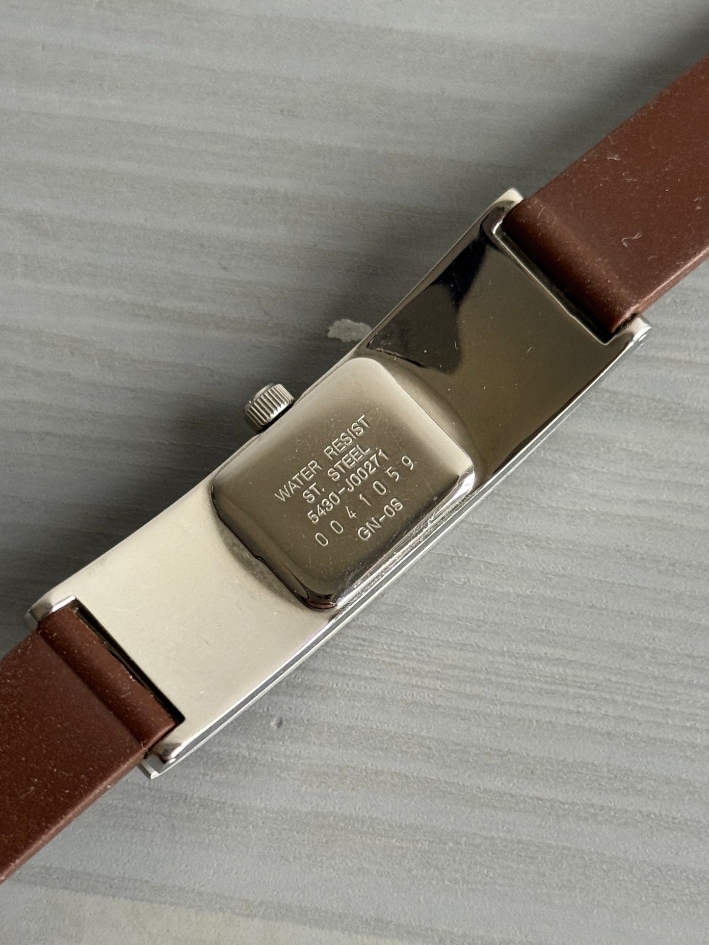 Jean Paul Gaultier Laser-Cut Cross Motif Stainless Steel Concealed Watch Bracelet