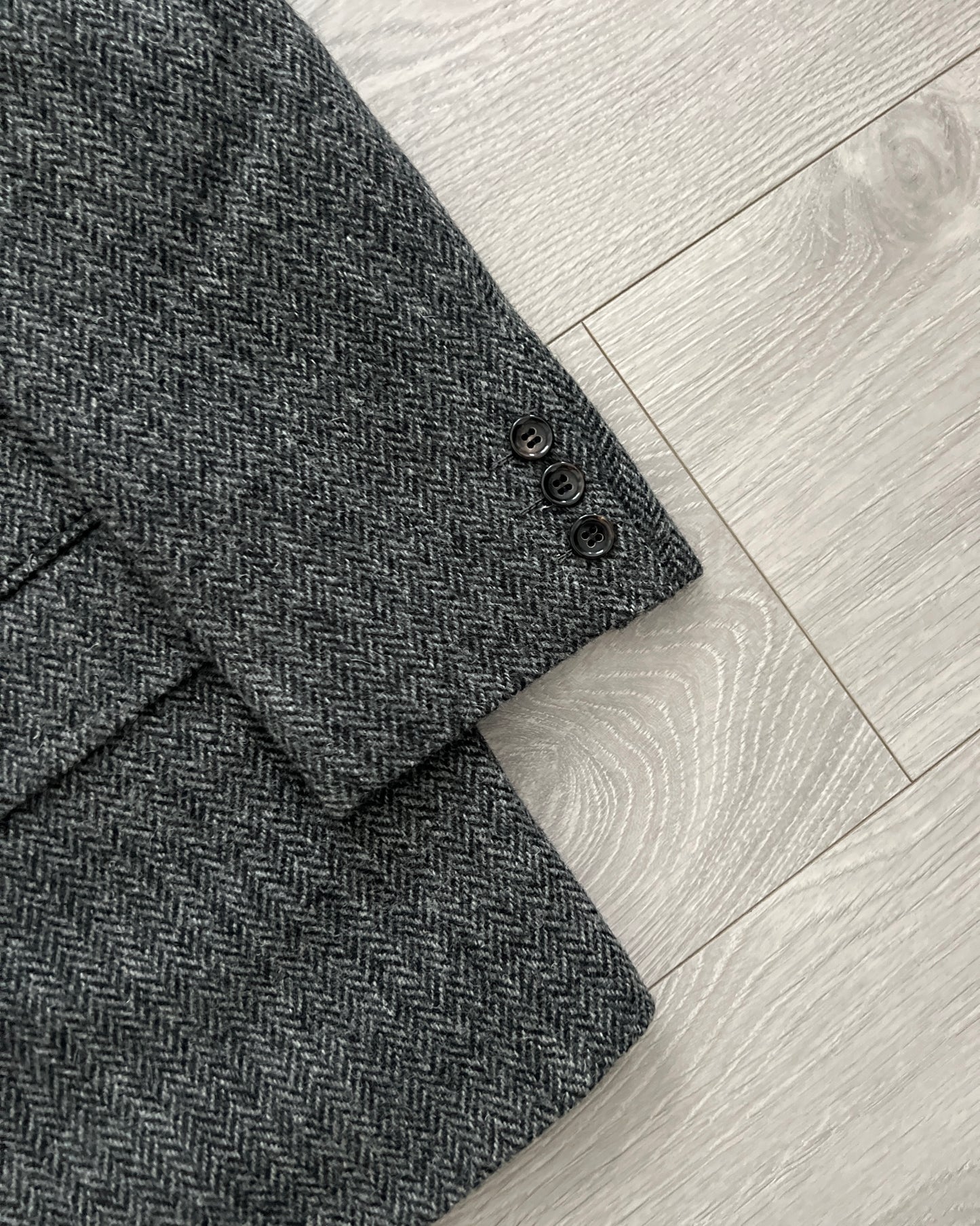 Comme Des Garcons Homme 1990s Wool Herringbone Suit - M Jacket / 32" Waist