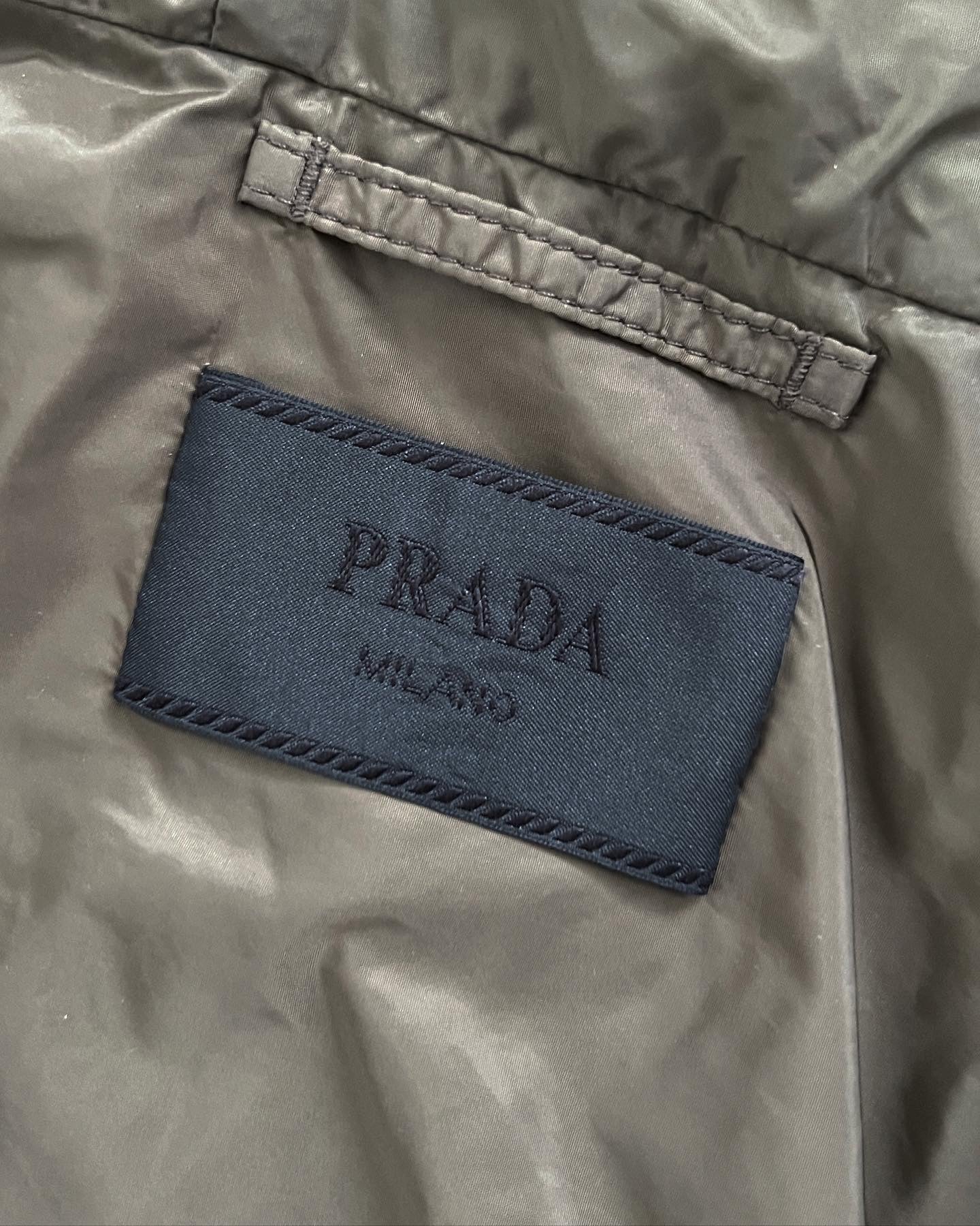 Prada AW2019 Metal Plaque Logo Padded Jacket - Size M