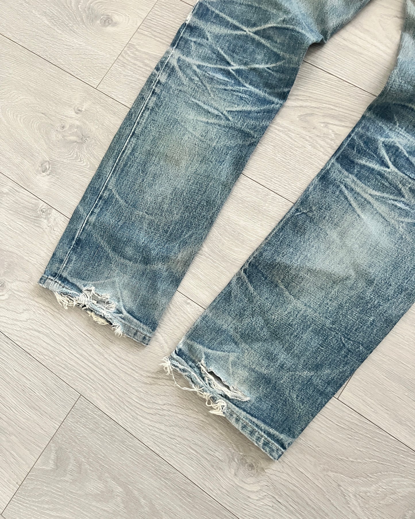 Helmut Lang 1998 Sashiko Boro Repair Denim Jeans - Size 30