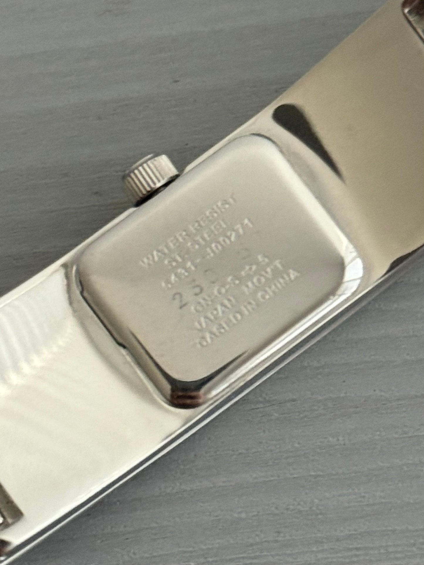 Jean Paul Gaultier Laser-Cut Cross Motif Stainless Steel Concealed Watch Bracelet