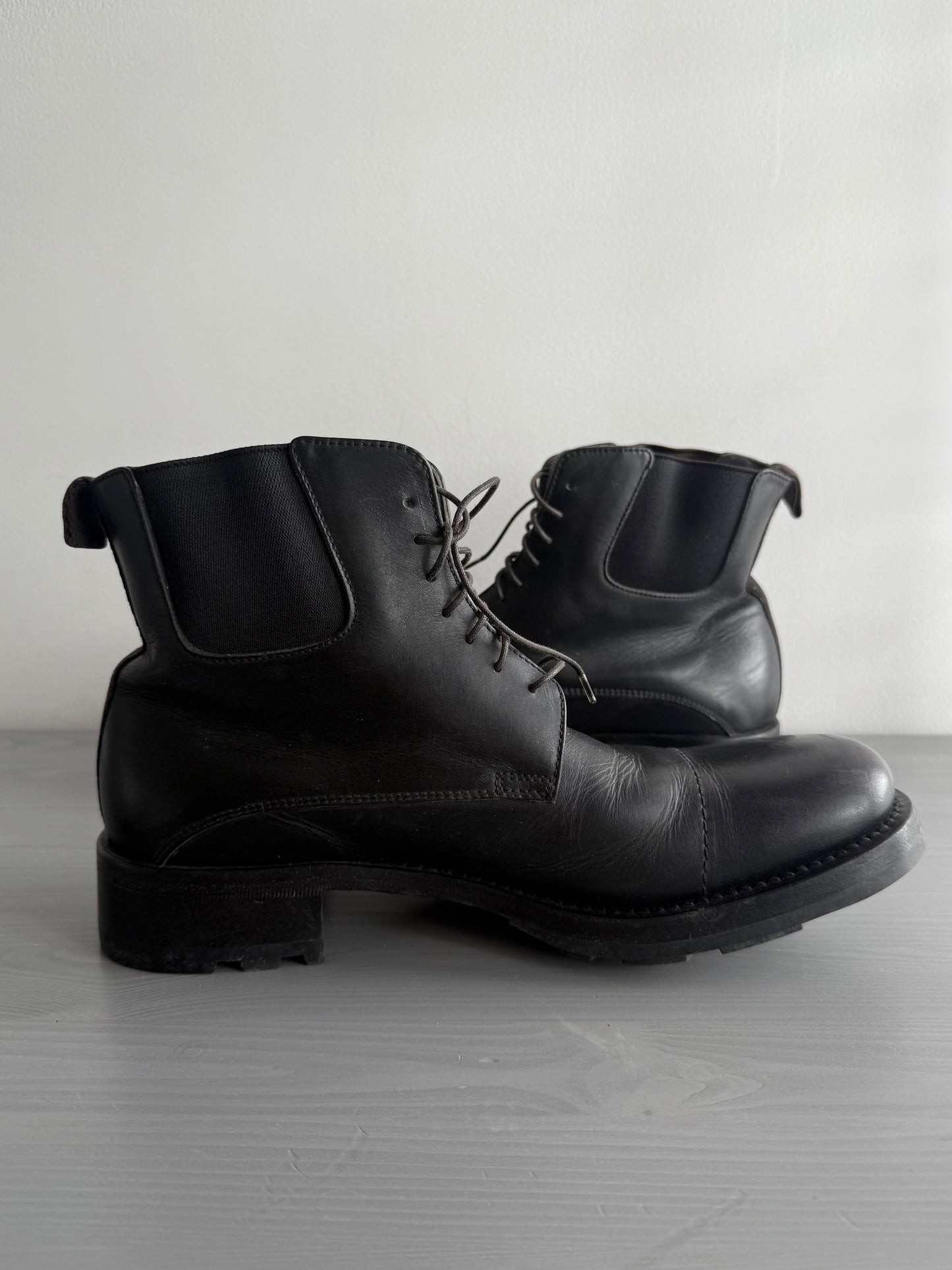 Miu Miu FW2002 Leather Lace Up Boots - Size 6.5 Womens