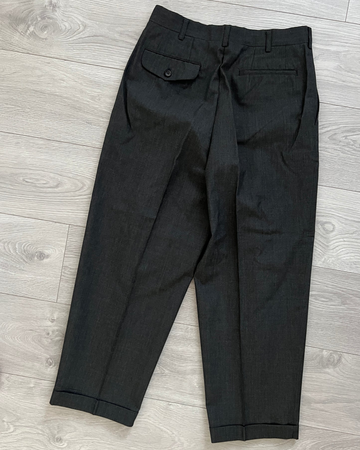 Comme Des Garcons Homme 1995 Pleated Wool Trousers - Size 30
