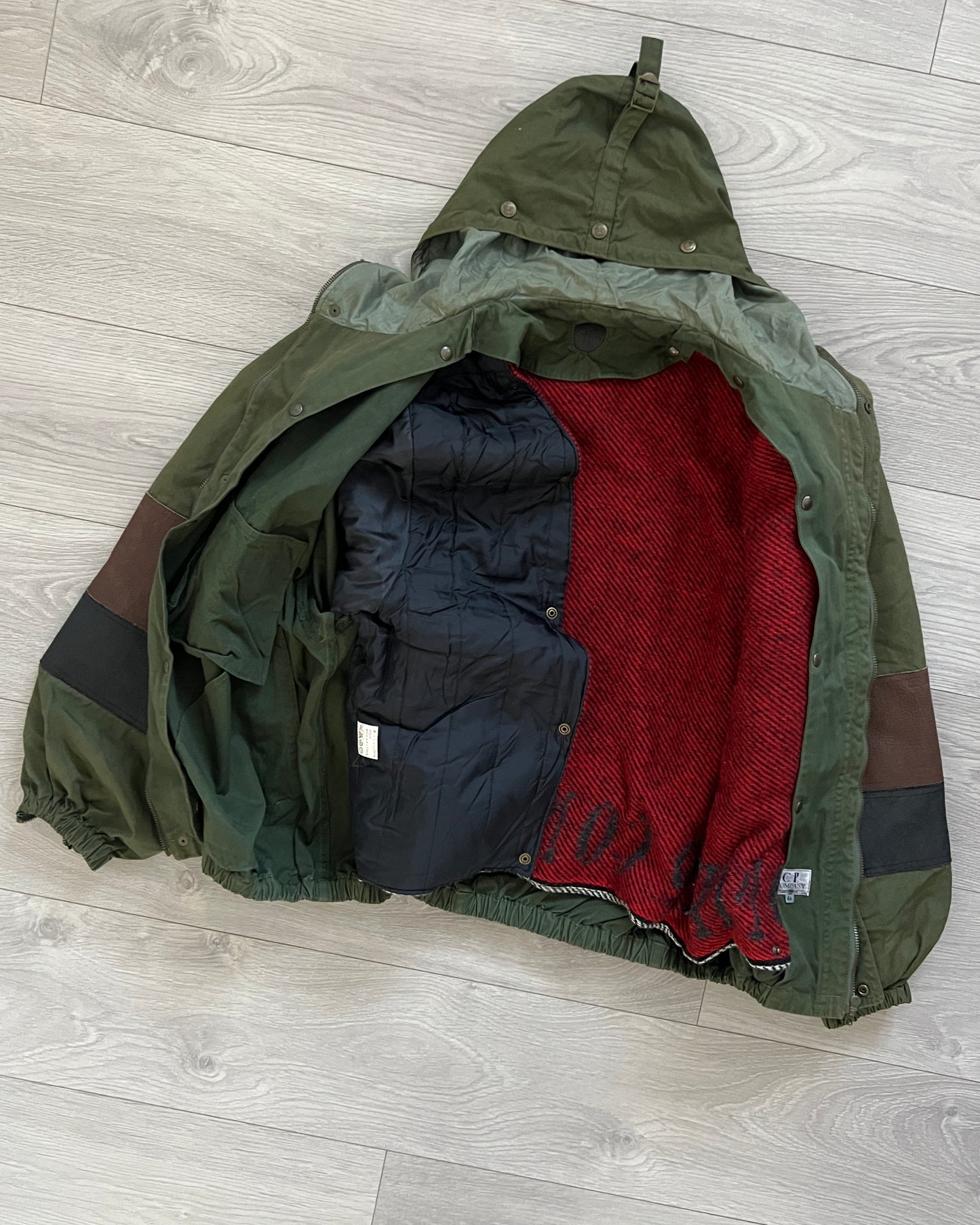 C.P. Company 'Ideas from Massimo Osti' 1980s Rare Sleeve-Zip Military Flight Bomber Jacket - Size S