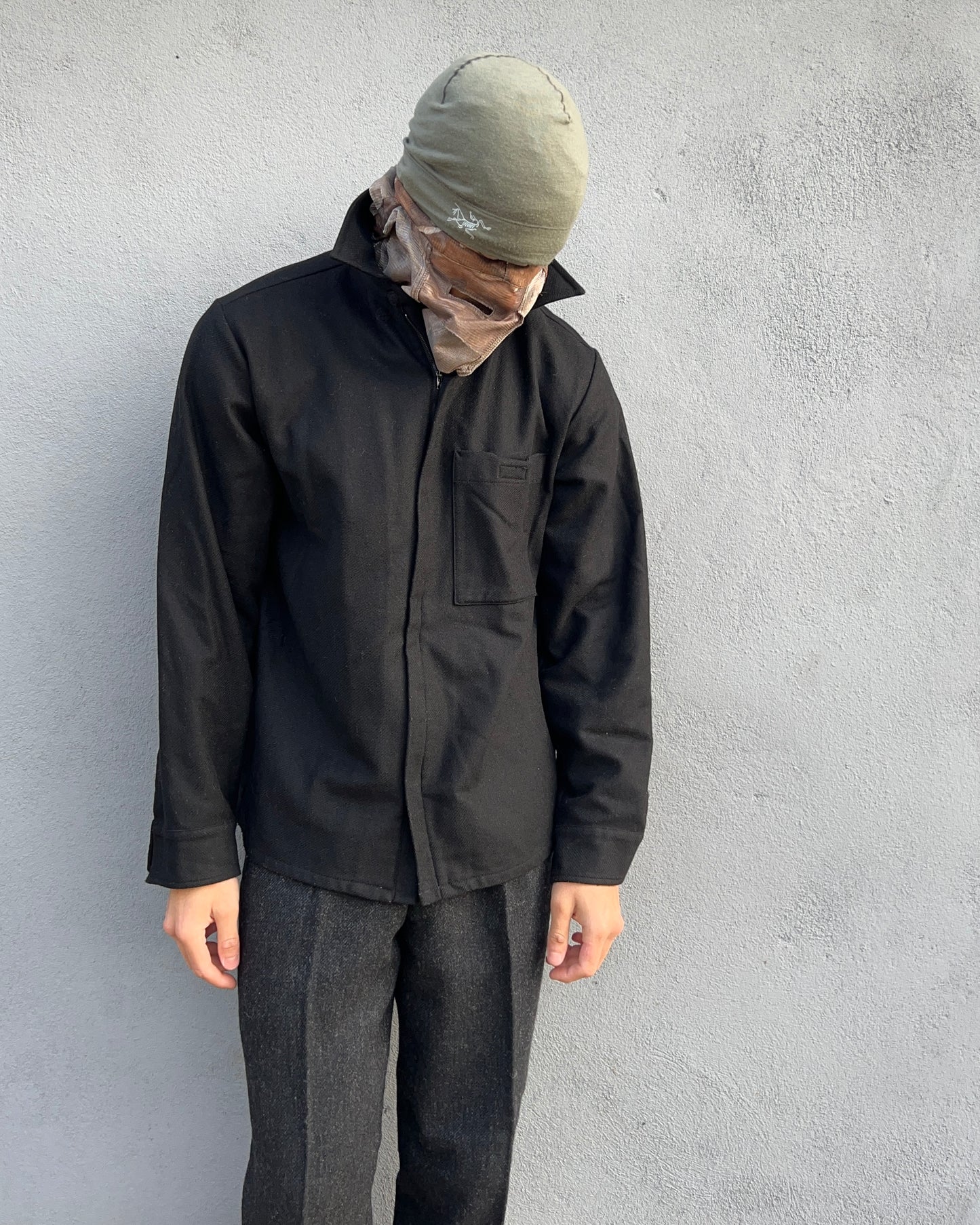 C.P. Company AW1999 Zip-Front Wool Shirt - Size M