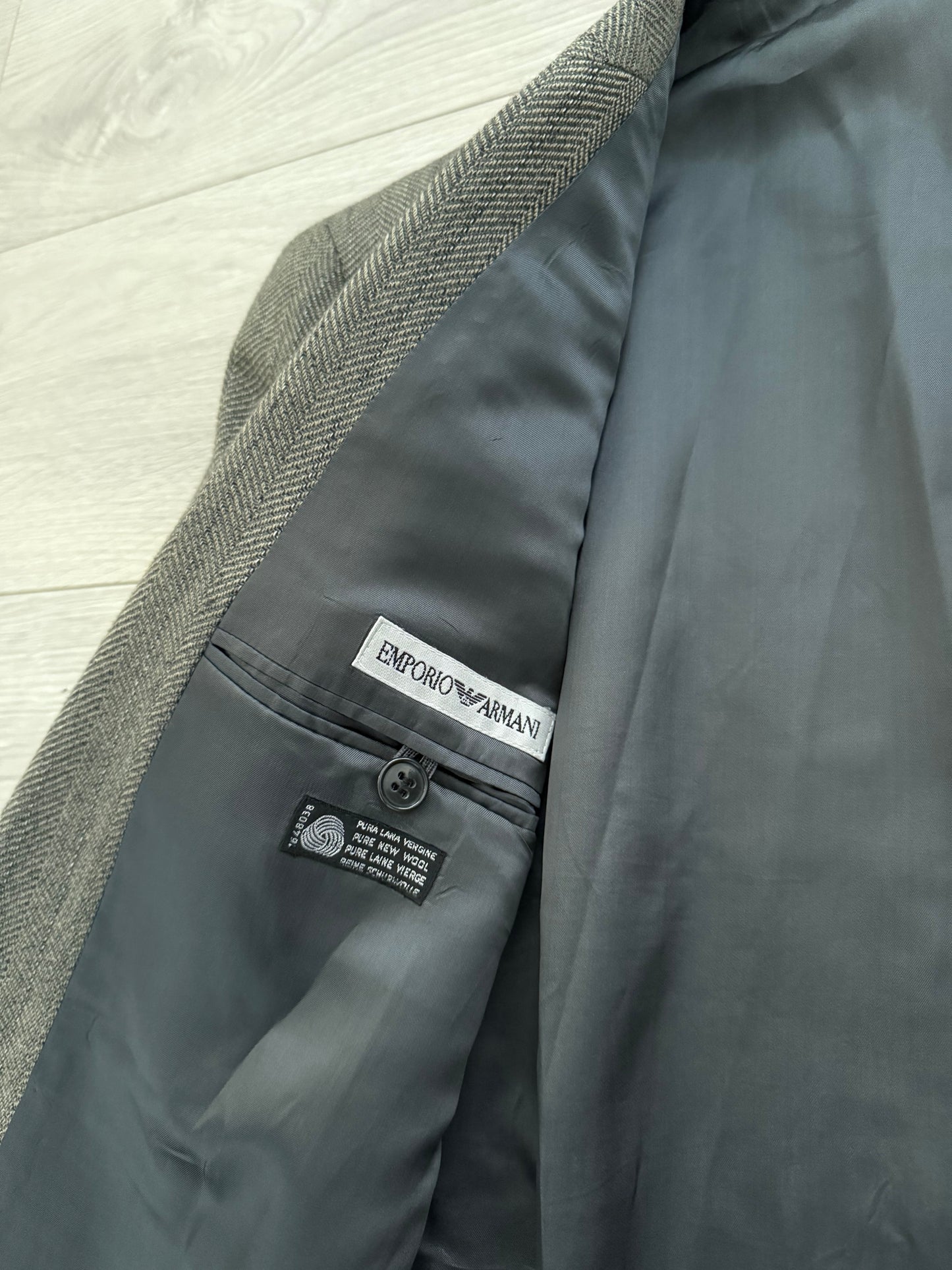 Emporio Armani 1990s Double-Breasted Pleated Wool Suit - Size M Jacket / 34" Waist