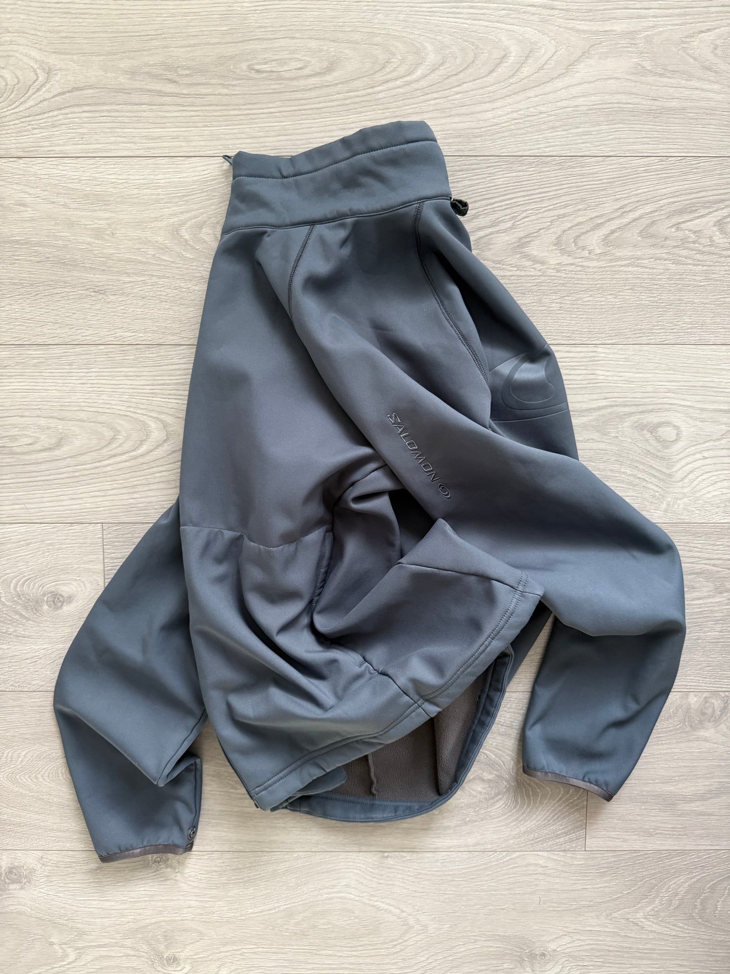 Salomon 00s Softshell Fleece Lined Water Resistant Jacket Petrol Blue - Size L