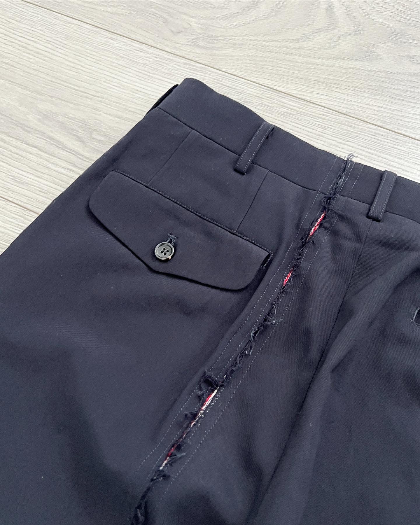Comme Des Garcons AD2000 Frayed Centre Seam Pants - Size 30