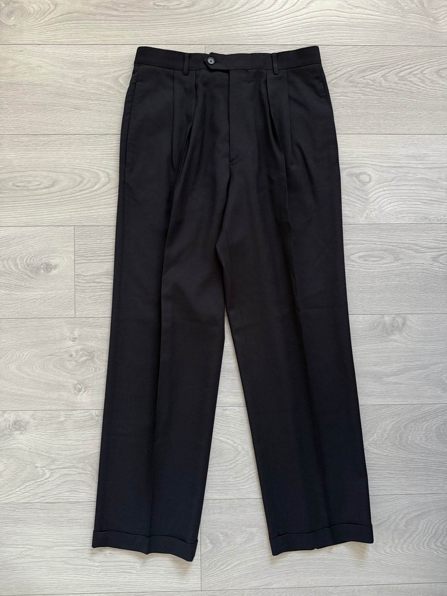 Emporio Armani 1990s Double-Breasted Wool Suit - Size M Jacket / 32" Waist