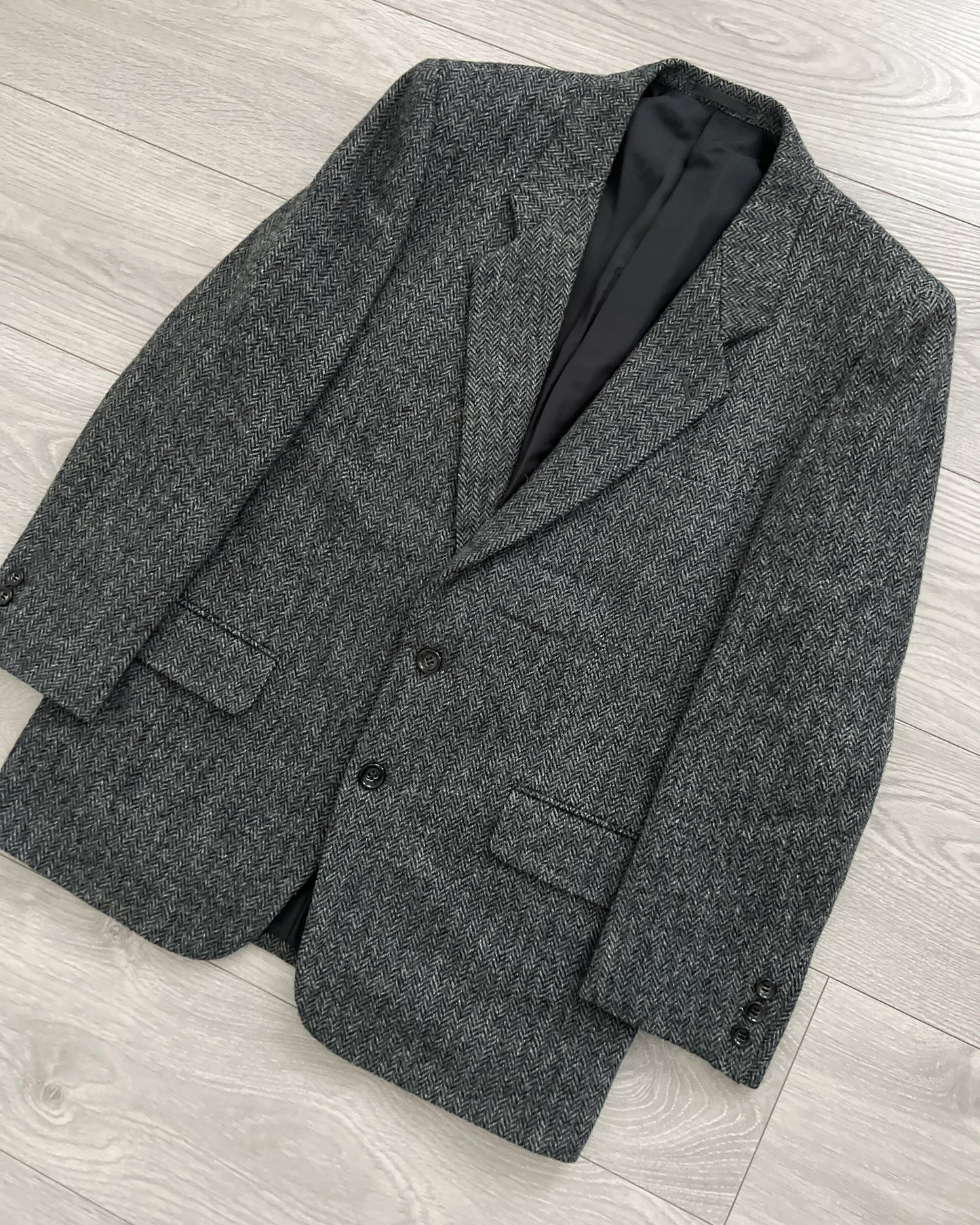 Comme Des Garcons Homme 1990s Wool Herringbone Suit - M Jacket / 32" Waist