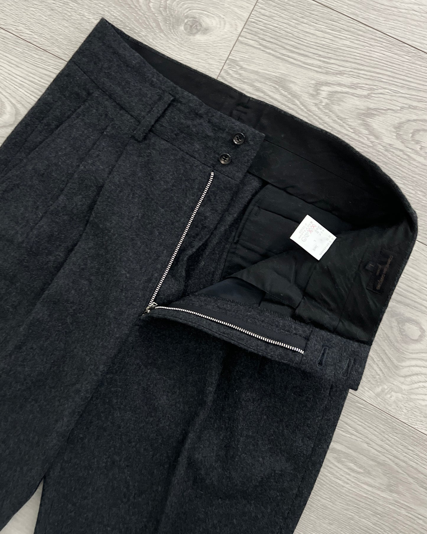 Comme Des Garcons Homme 1990s Wool Herringbone Suit - M Jacket / 32" Waist