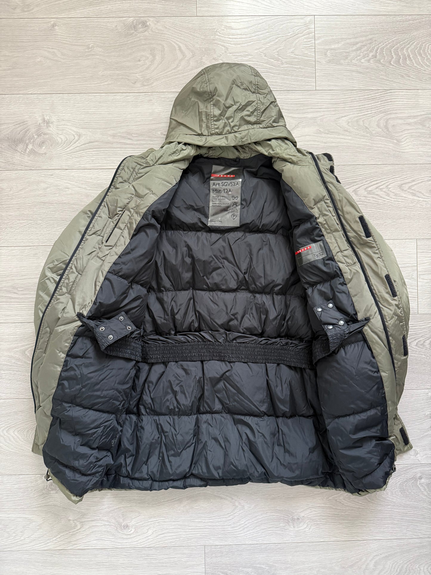 Prada Sport FW1999 Goose Down Technical Puffer Parka - Size L