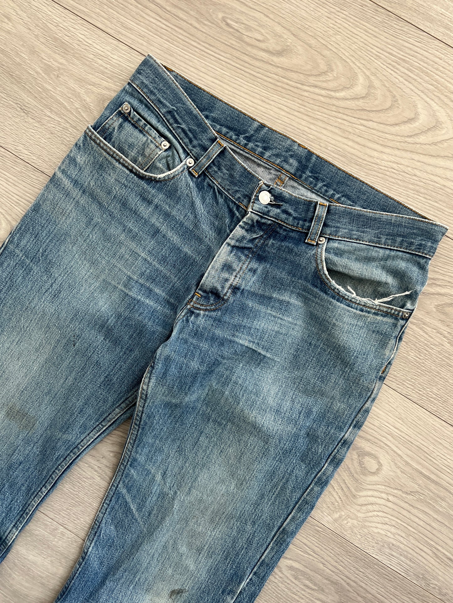 Helmut Lang 2002 Low Waist Boot Cut Denim Jeans - Size 32