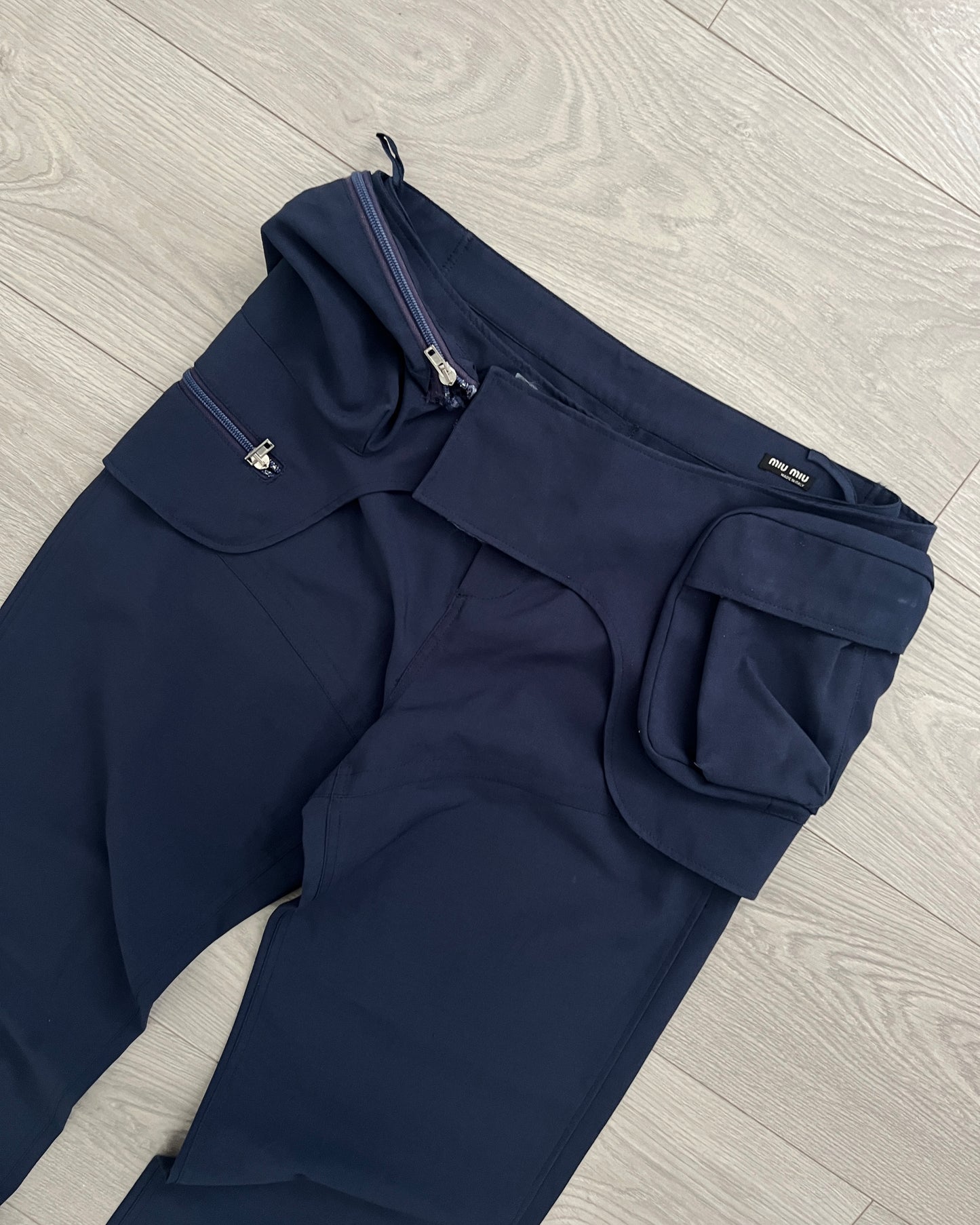 Miu Miu SS2003 Cargo Waistbag Runway Pants - Size 32