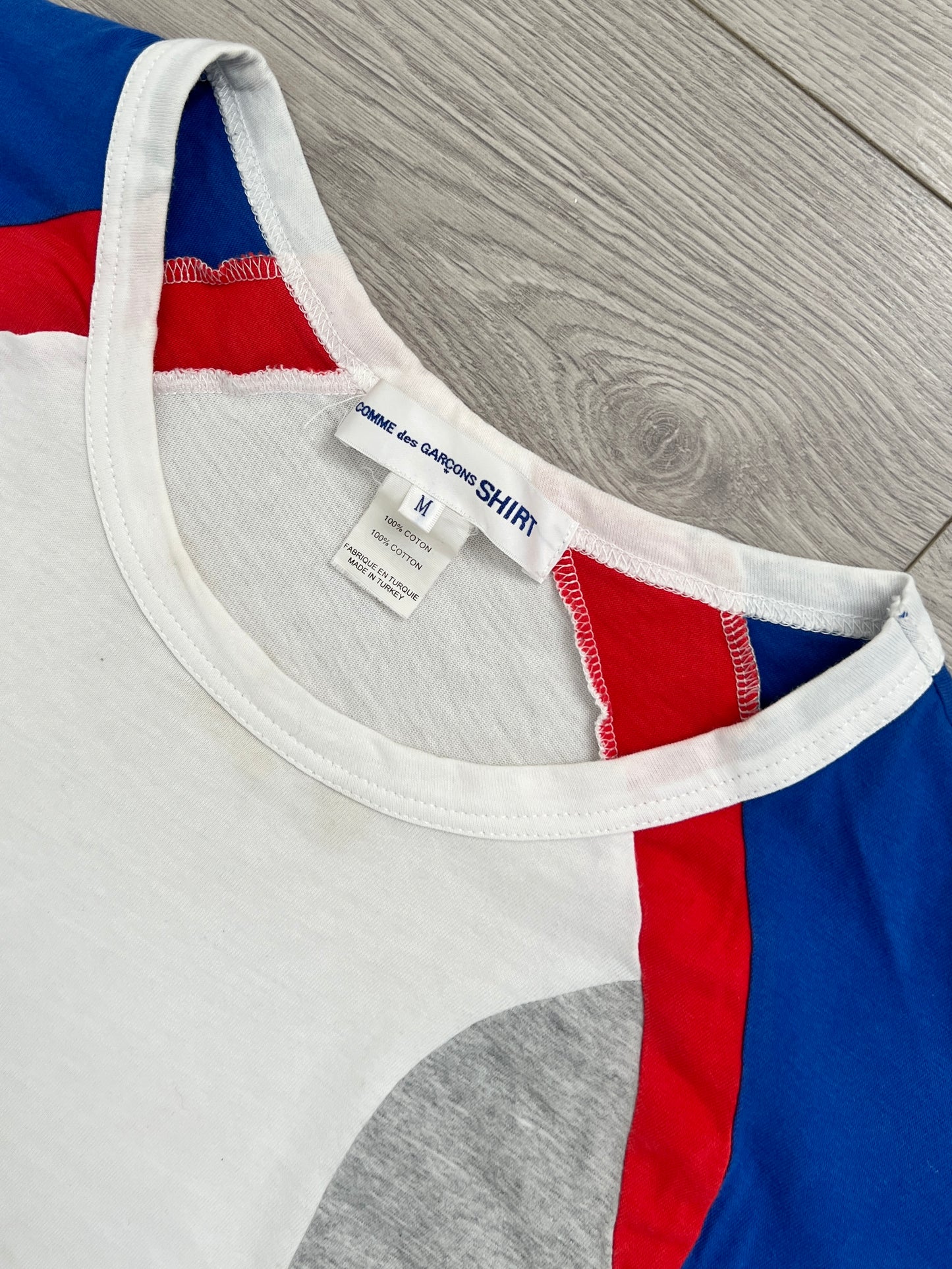 Comme Des Garcons Shirt 2007 Curve Panelled Tech T-Shirt - Size M