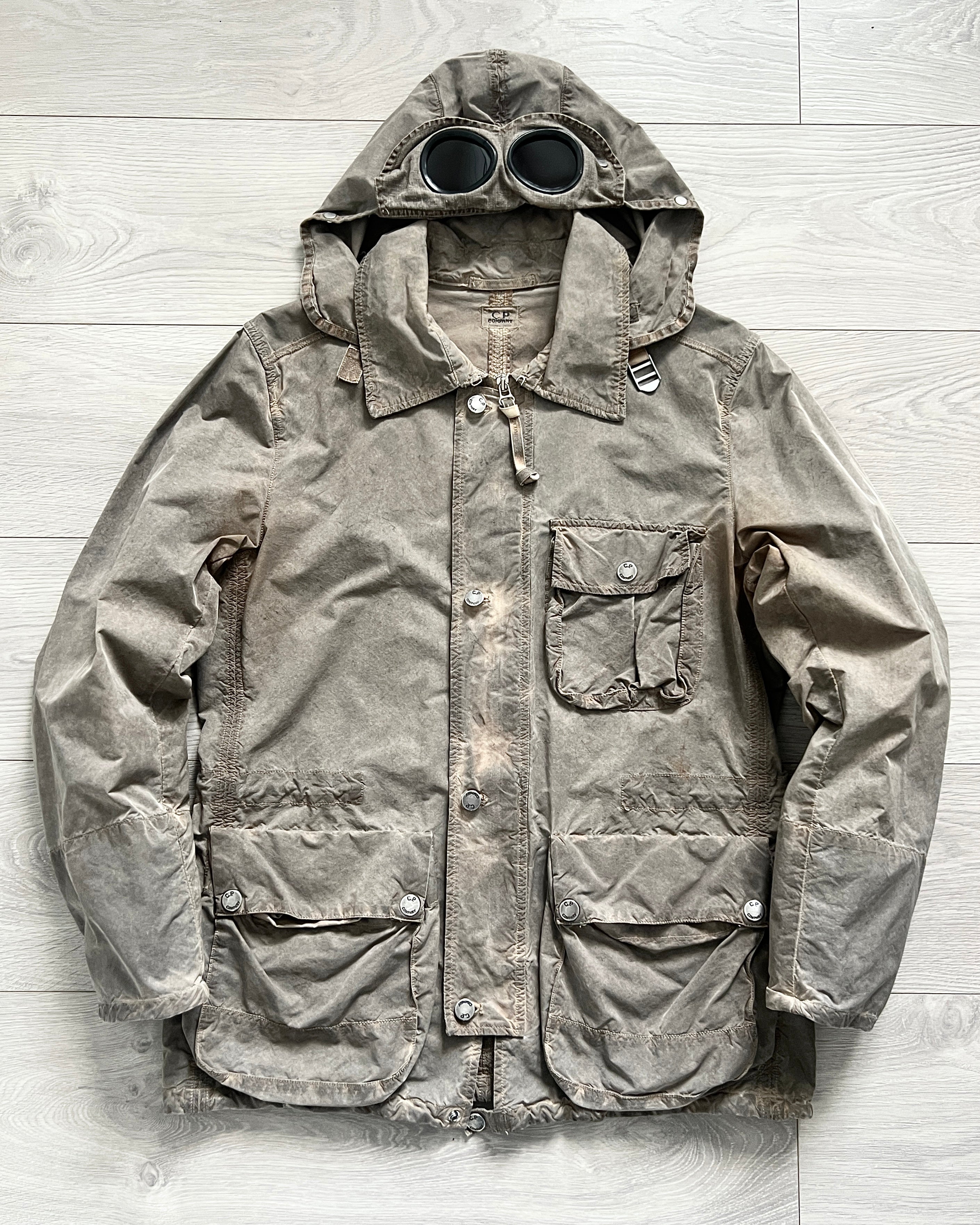 C.P. Company SS2006 Tinto Terra Mille Miglia Garment Dyed Cargo Goggle Jacket - Size M