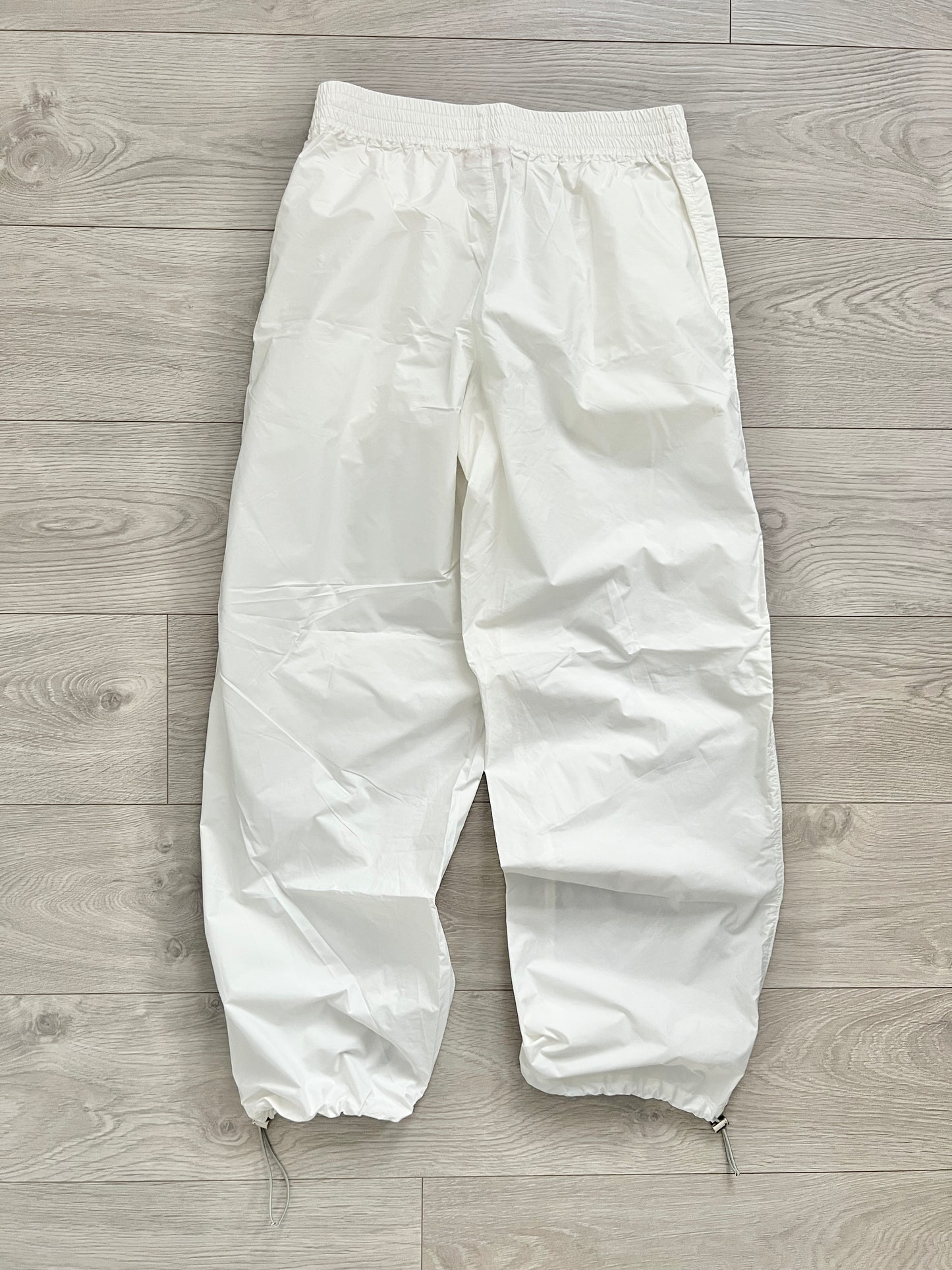 Prada Sport SS2002 Technical Baggy Nylon Bungee Hem Red Tab Pants - Size M