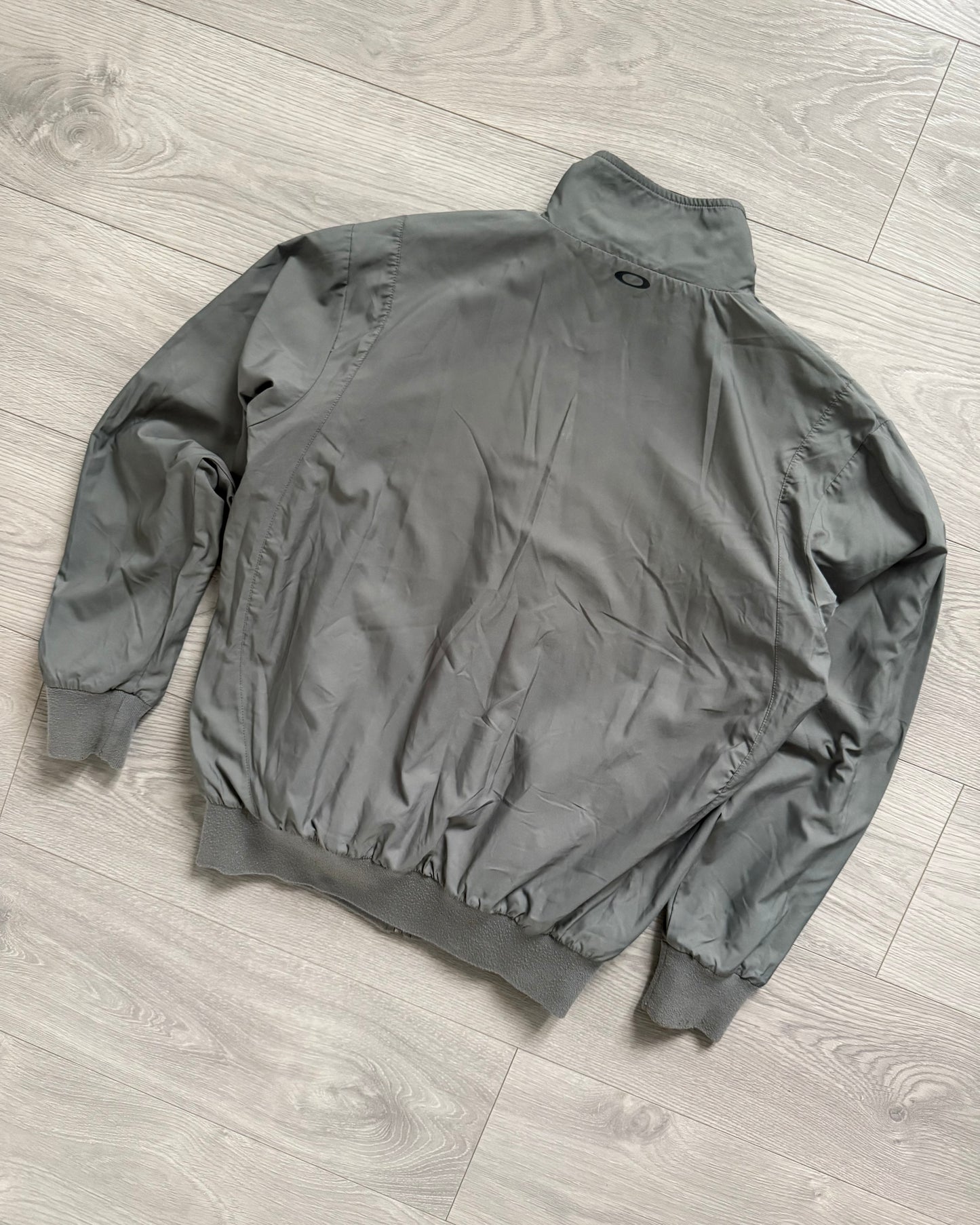 Oakley 00s Curve Panelled Reversible Fleece Nylon Jacket - Size M
