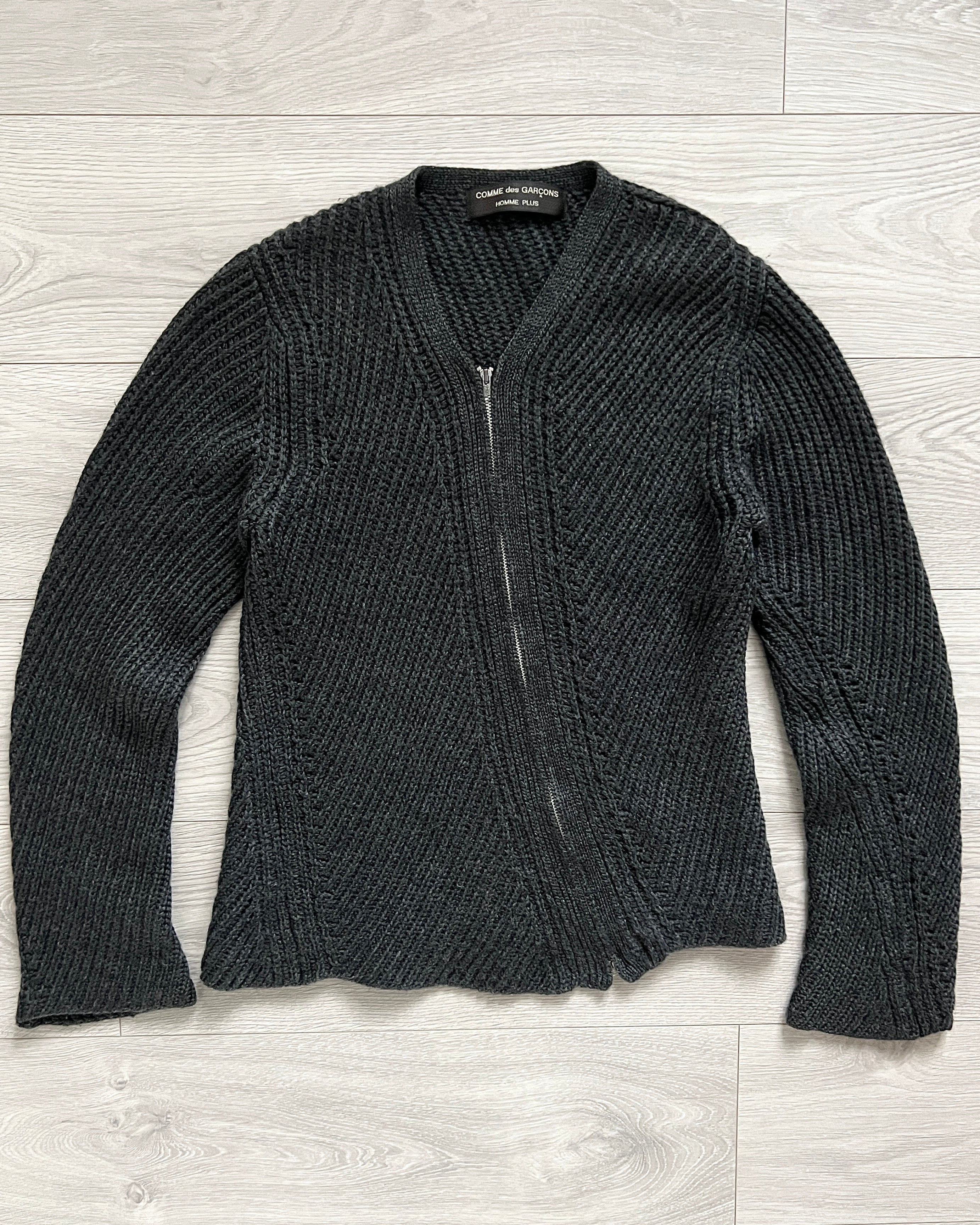 Comme Des Garcons Homme Plus AW1997 Twisted Zip-Front Knit - Size