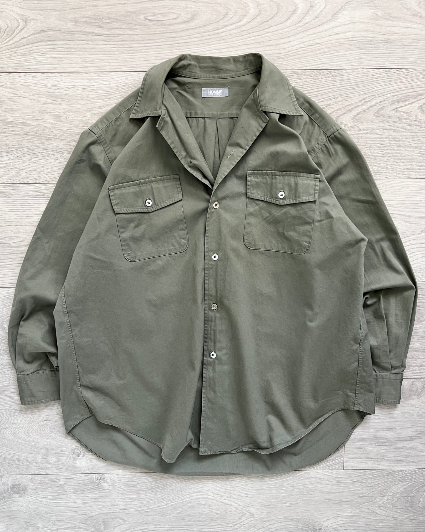 Comme Des Garcons Homme 1980s Military Cargo Relaxed Shirt - Size M
