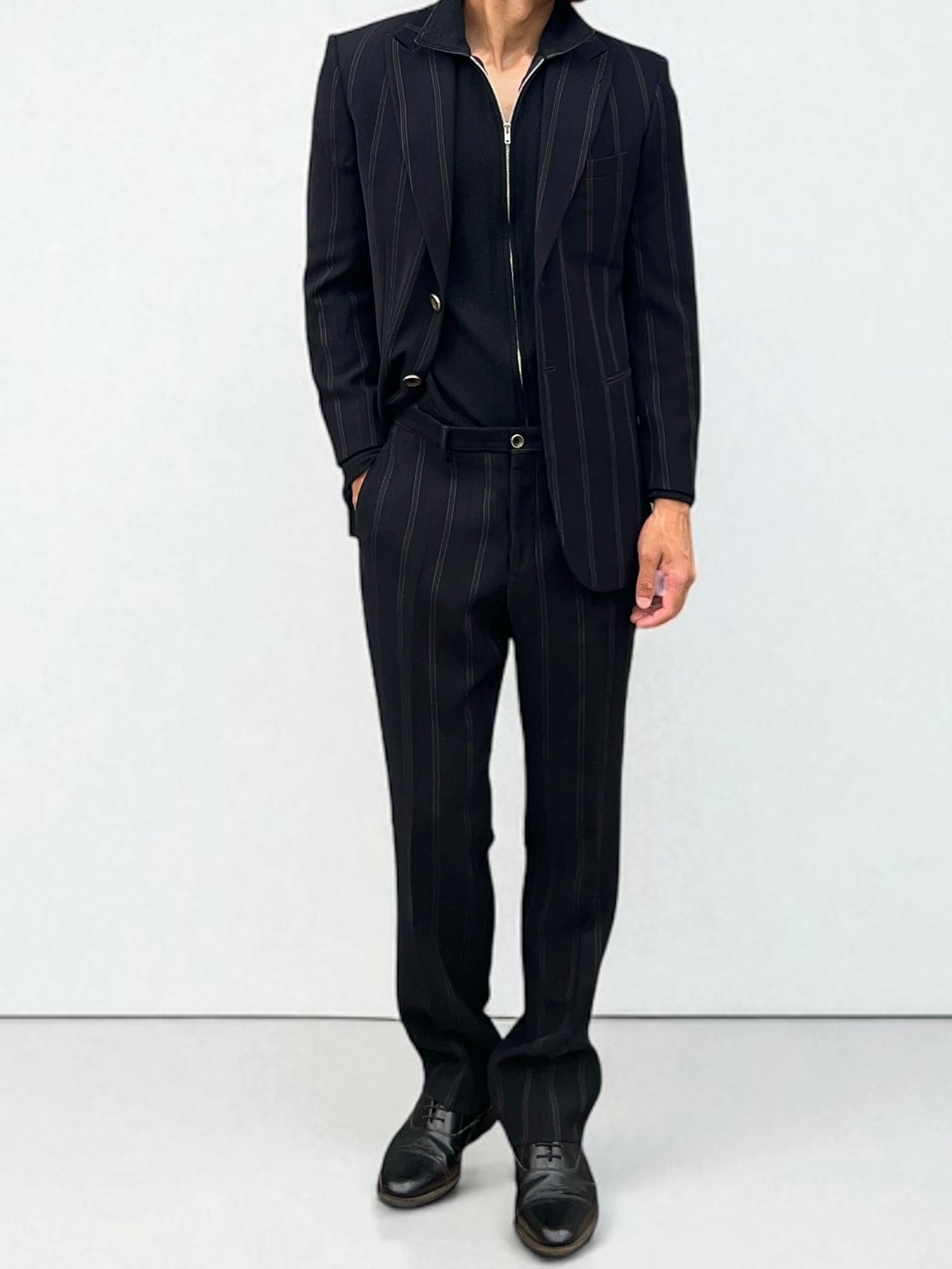 Giorgio Armani 1990s Striped Relaxed Suit - Size S Jacket / 32" Waist