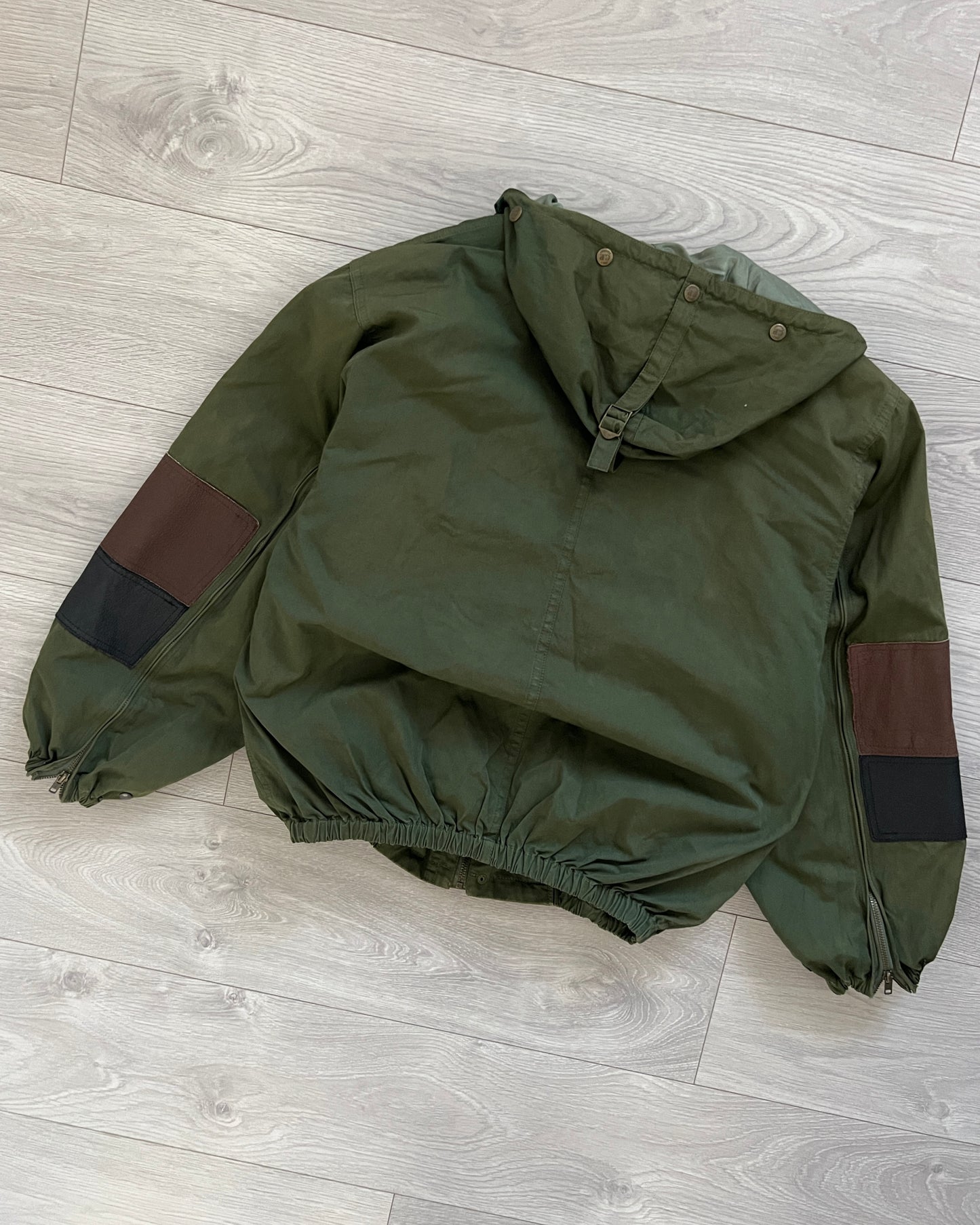 C.P. Company 'Ideas from Massimo Osti' 1980s Rare Sleeve-Zip Military Flight Bomber Jacket - Size S