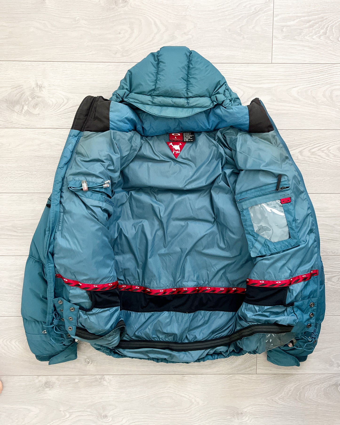 Oakley FW2006 Petrol Blue Technical Down Puffer Jacket - Size L