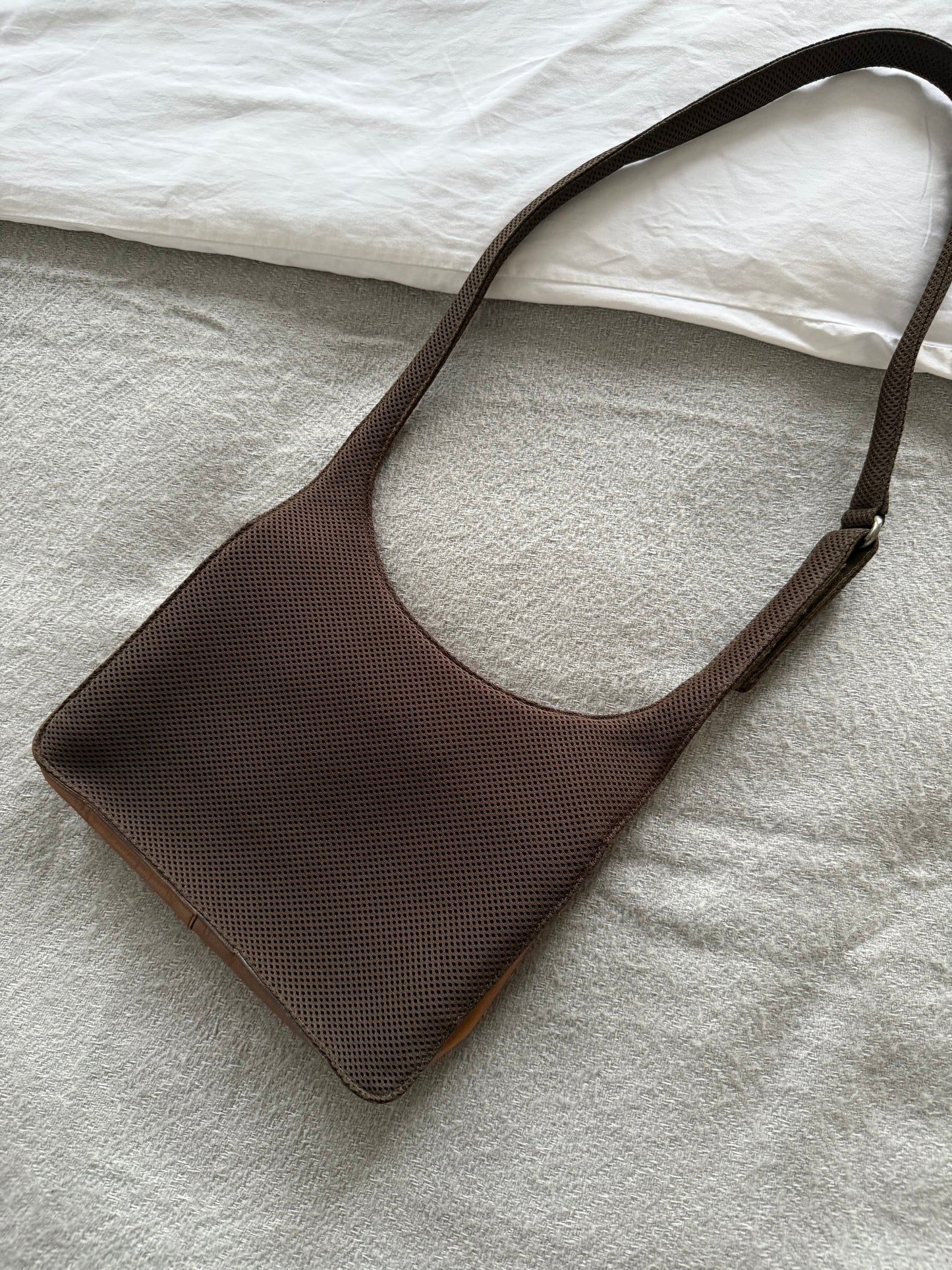 Miu Miu FW2001 Tan Leather Crossbody Bag
