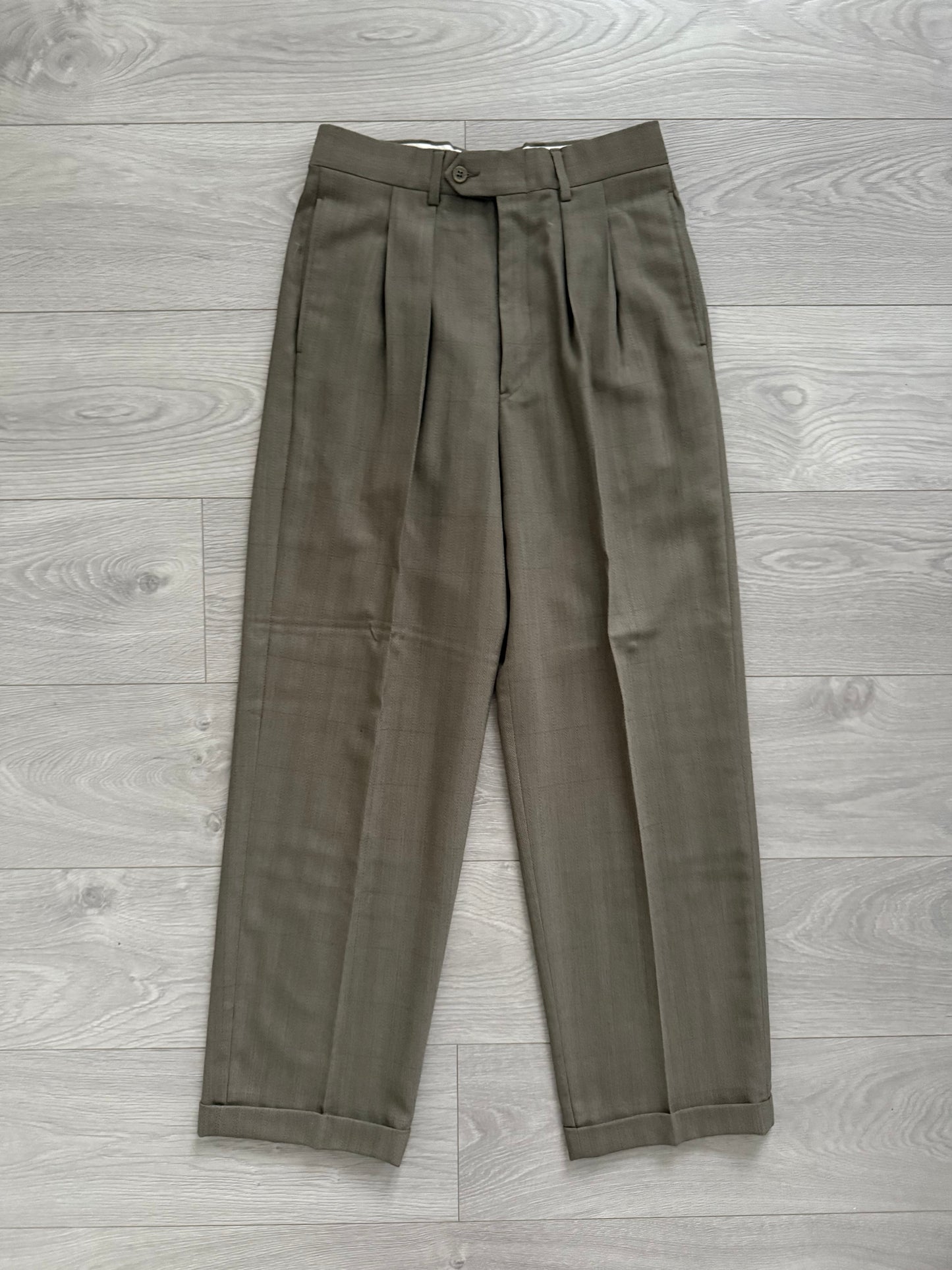 Giorgio Armani 1990s Double-Breasted Wool Suit - Size S Jacket / 30" Waist