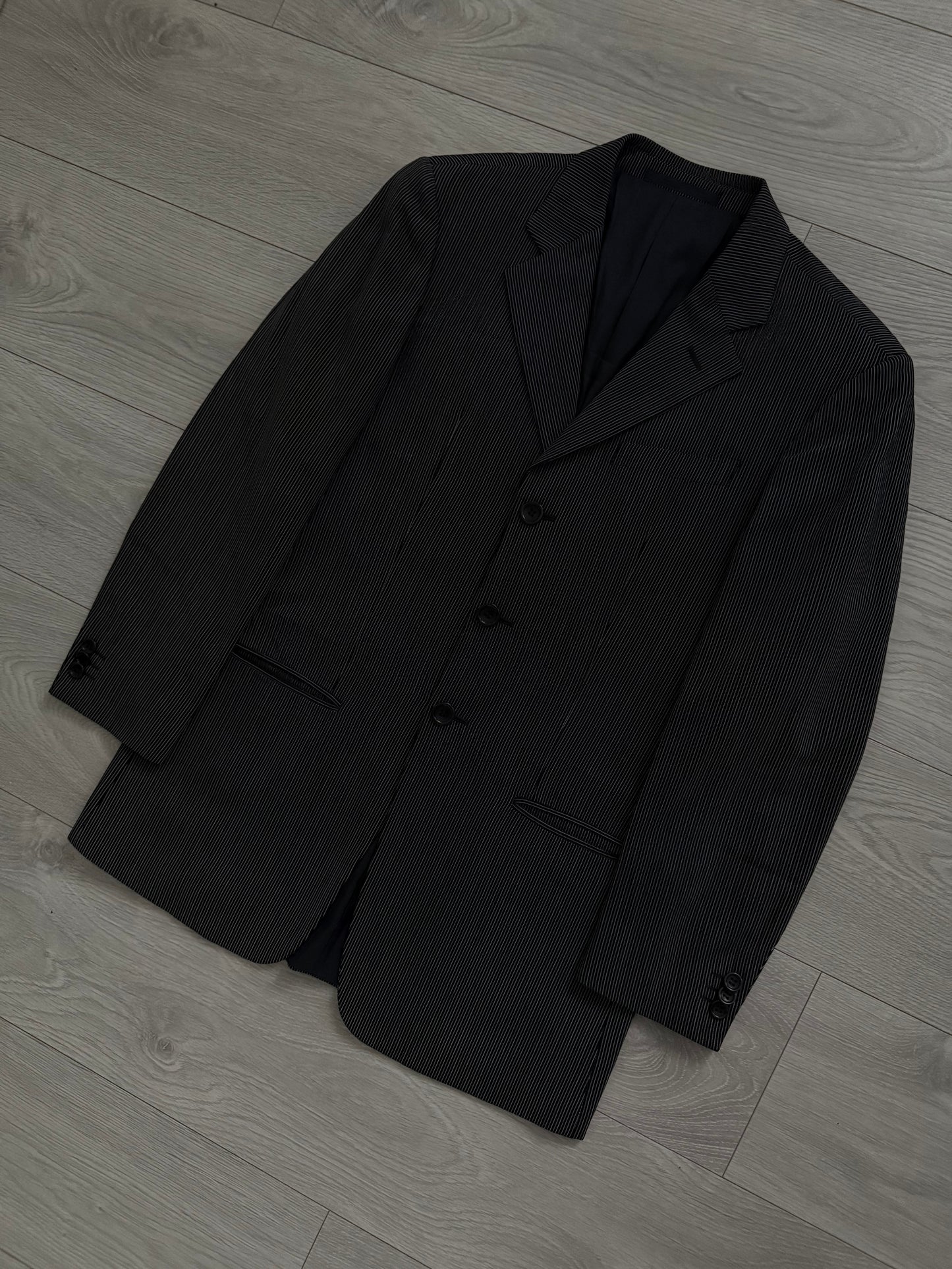 Armani 1990s Striped Wool Suit - Size S Jacket / 30" Waist