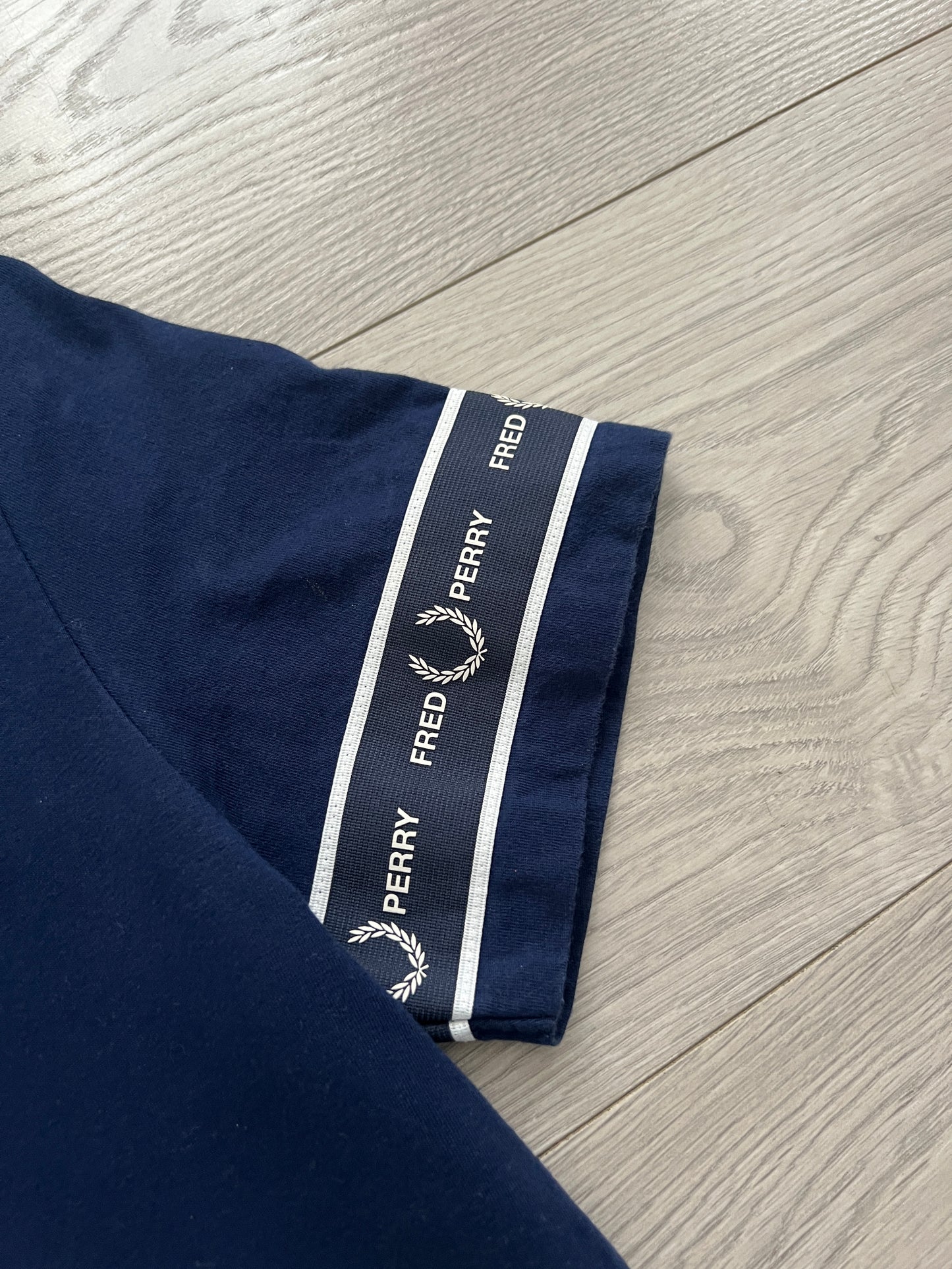 Fred Perry Vintage Taped Logo T-Shirt - Size XS