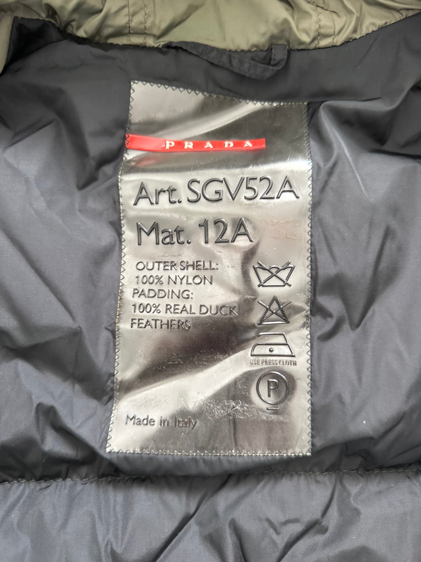 Prada Sport FW1999 Goose Down Technical Puffer Parka - Size L