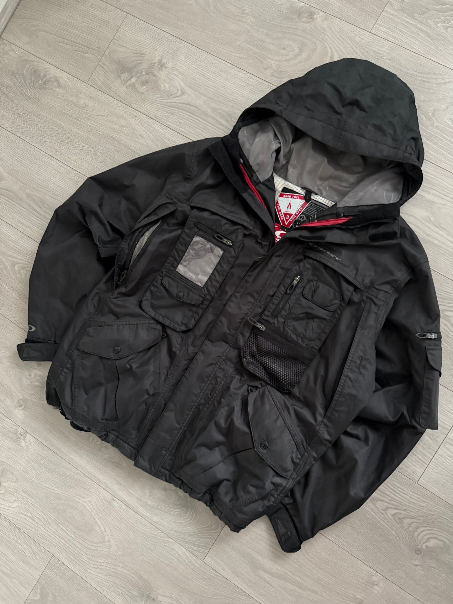 Oakley Road Fuel 2006 Waterproof Magnetic Latch Pocket Jacket - Size L