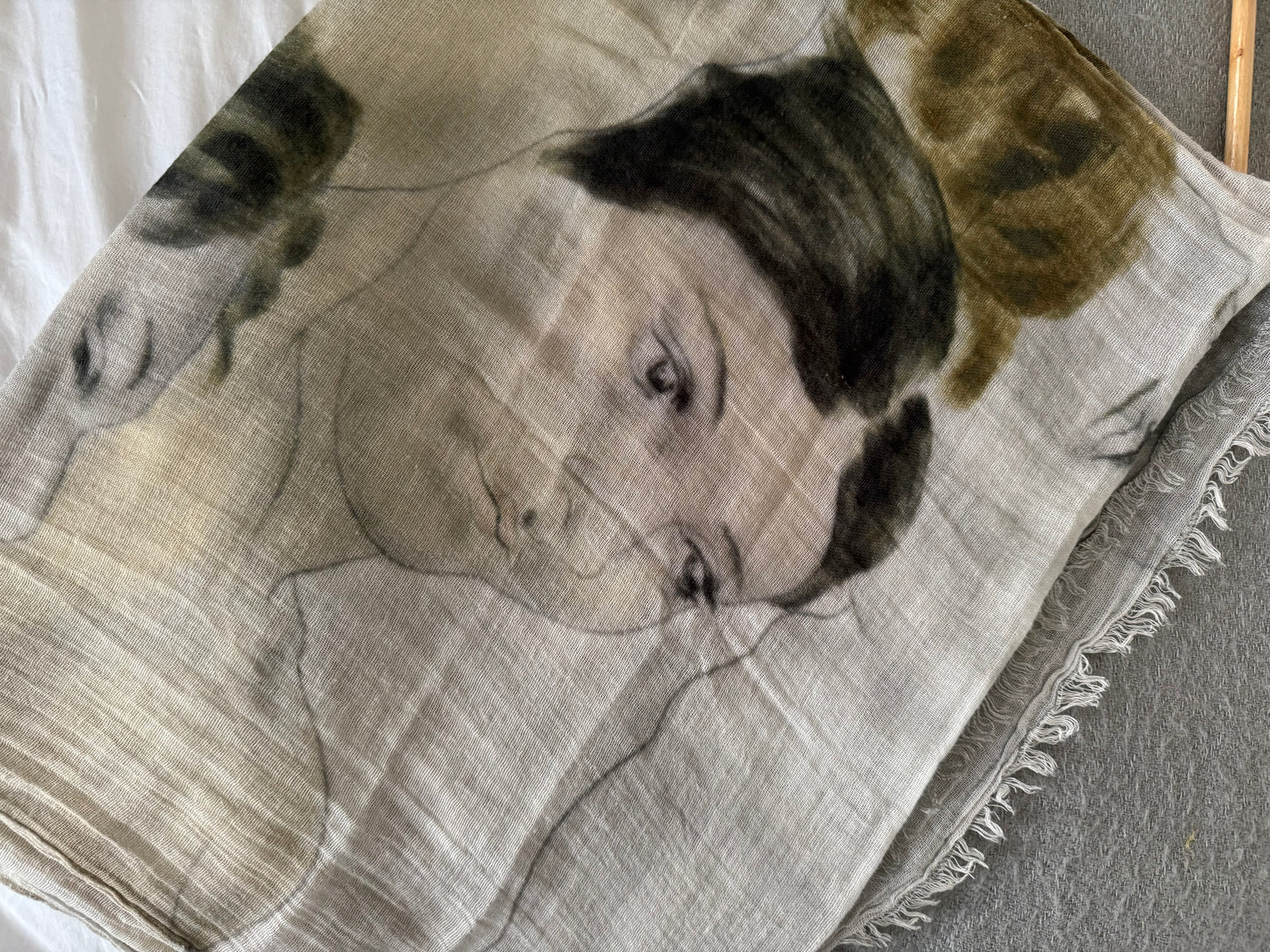 Jil Sander by Raf Simons 00s Vintage Linen Scarf