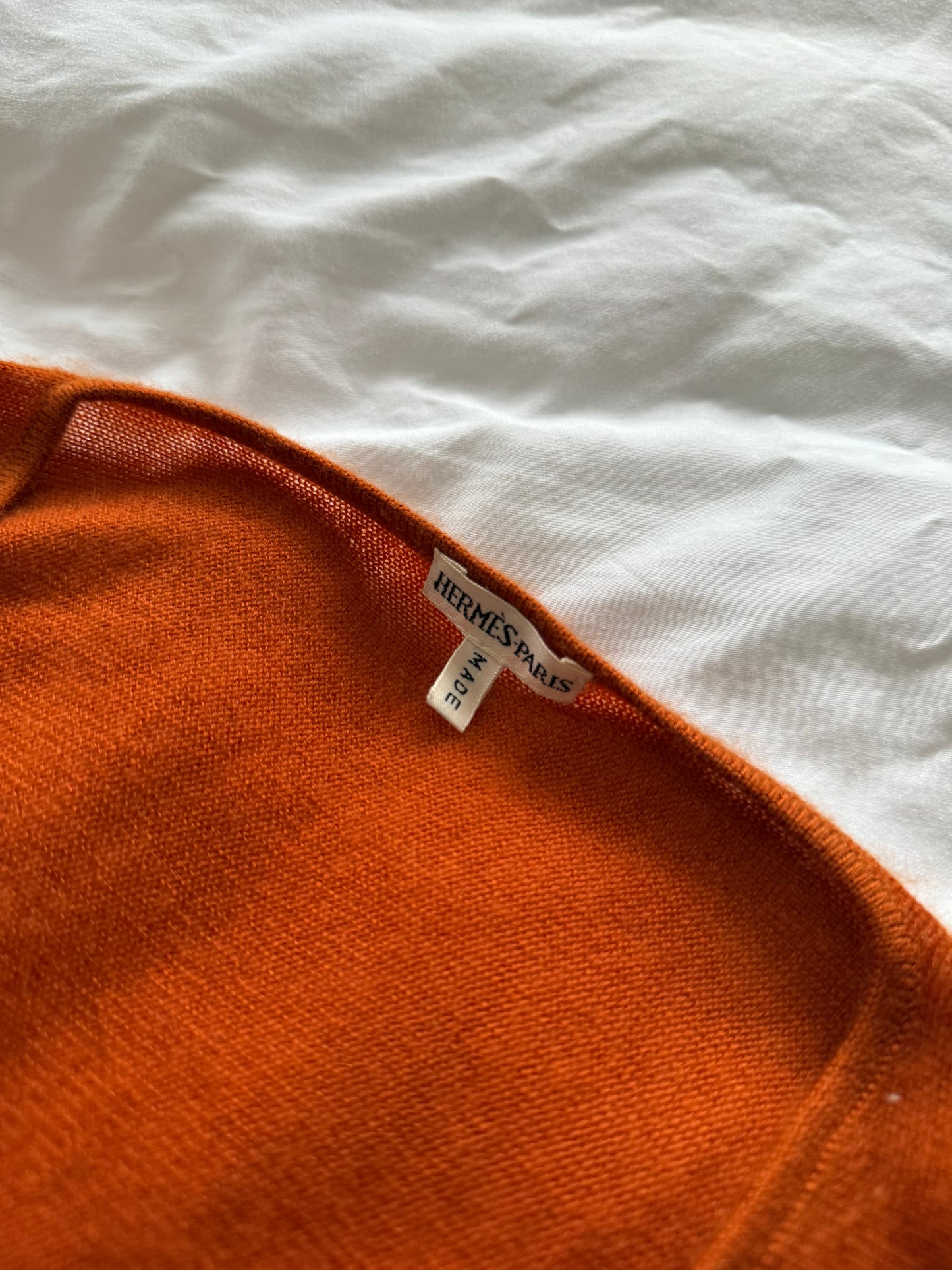 Hermes by Martin Margiela FW2002 'Hermes Orange' Cashmere Knit - Size Womens L