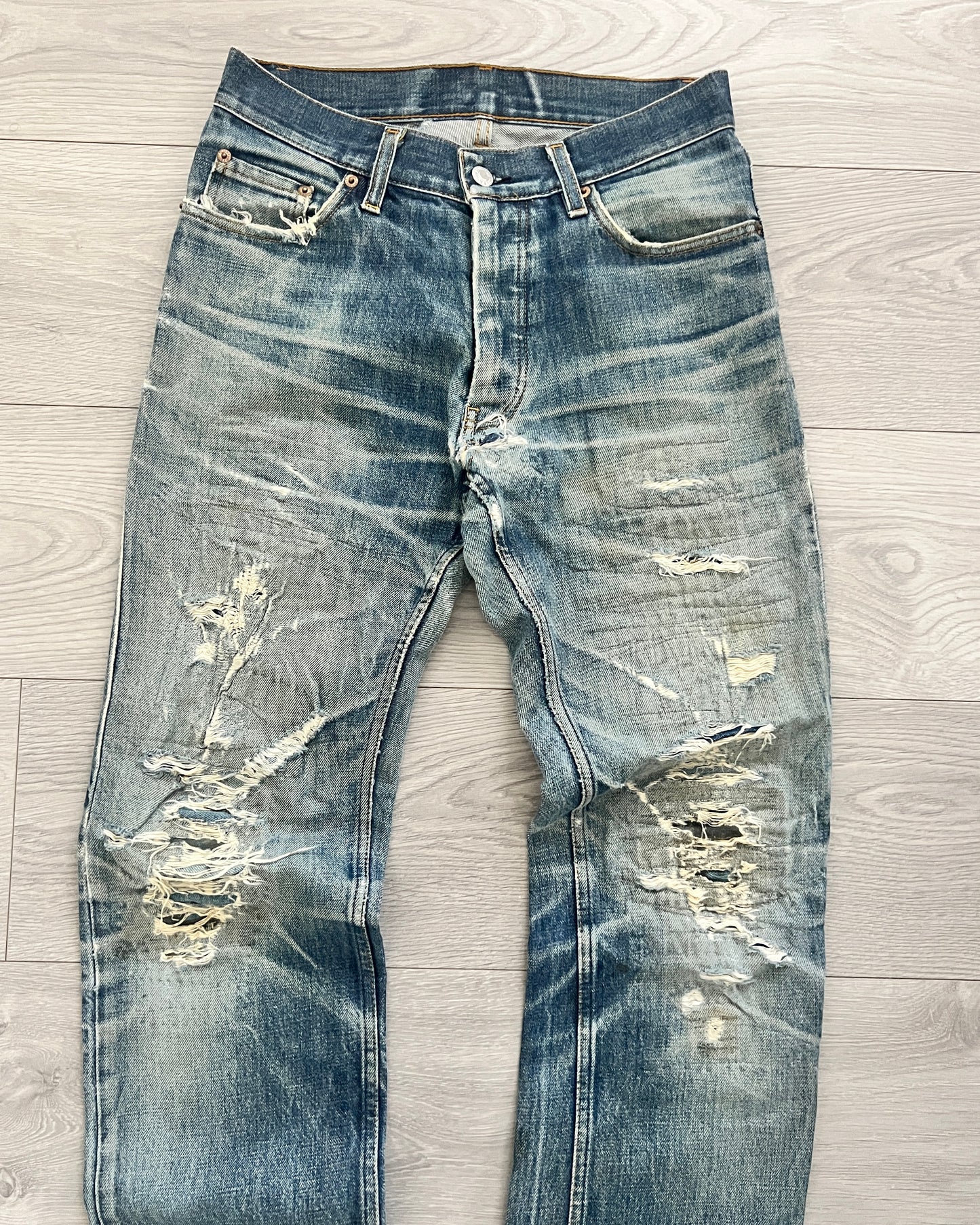 Helmut Lang 1998 Sashiko Boro Repair Denim Jeans - Size 30