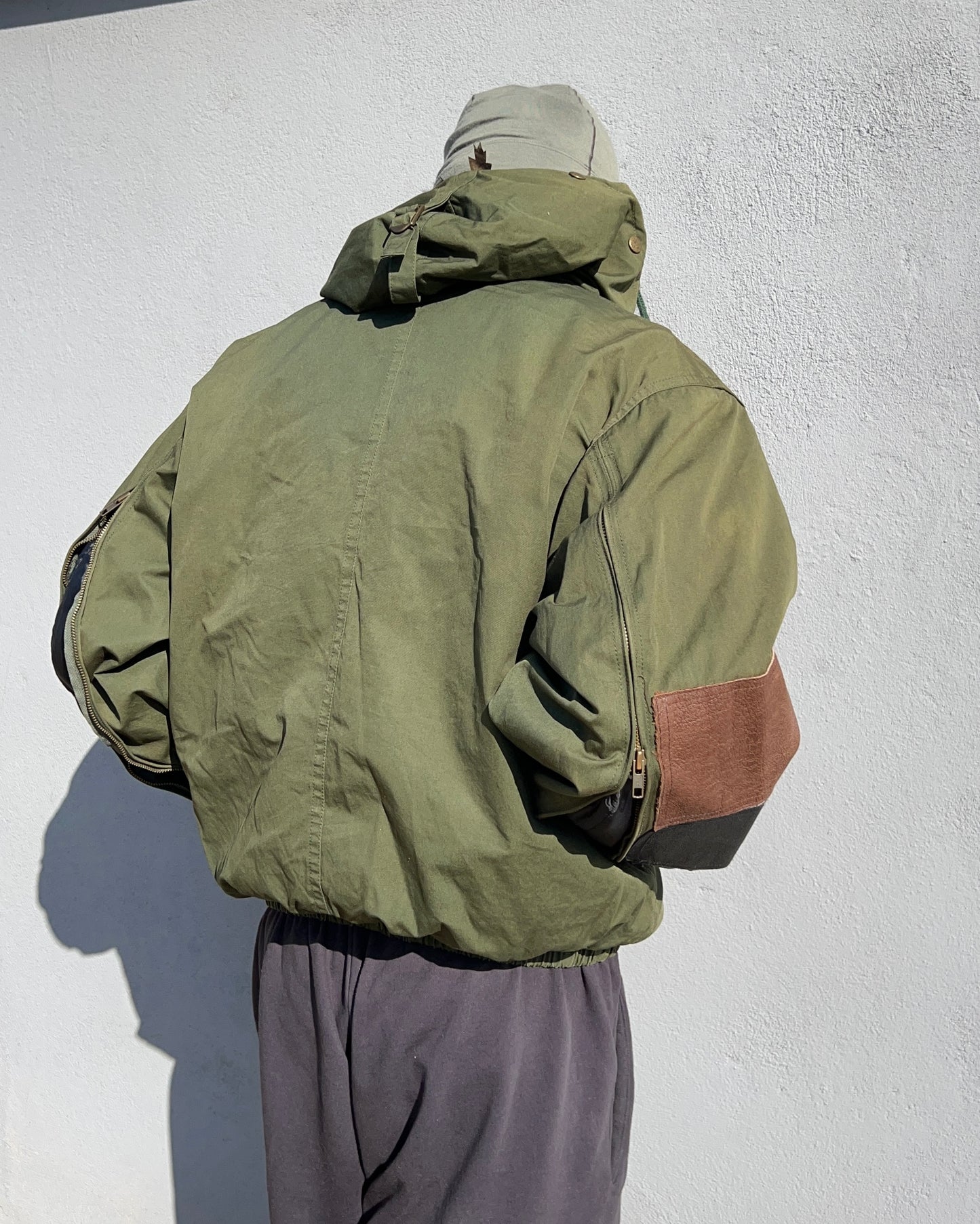 C.P. Company 'Ideas from Massimo Osti' 1980s Rare Sleeve-Zip Military Flight Bomber Jacket - Size S