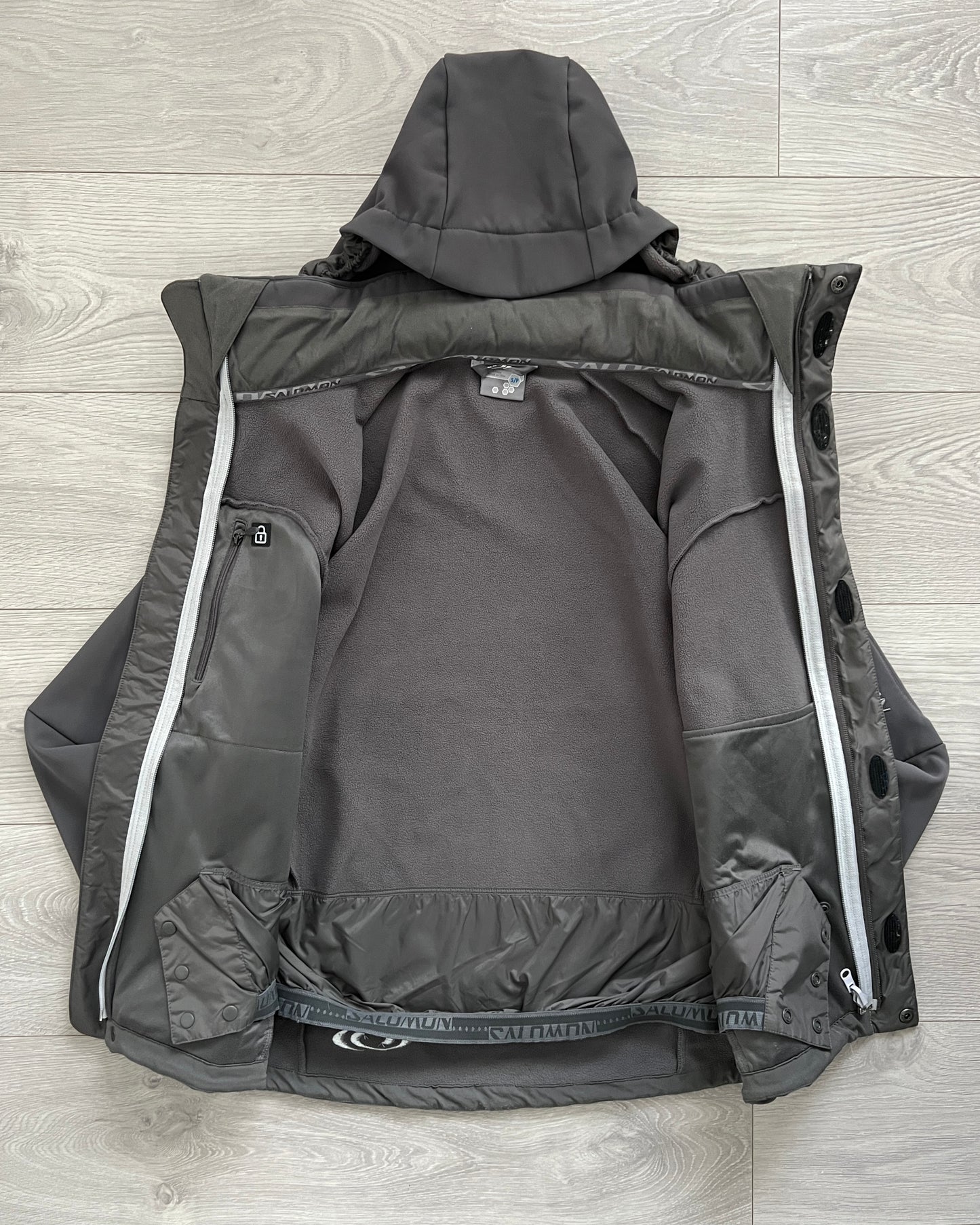 Salomon 00s Technical Fleece Lined Panelled Softshell Jacket - Size S