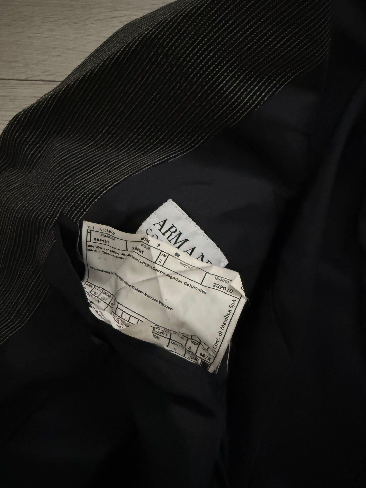 Armani 1990s Striped Wool Suit - Size S Jacket / 30" Waist