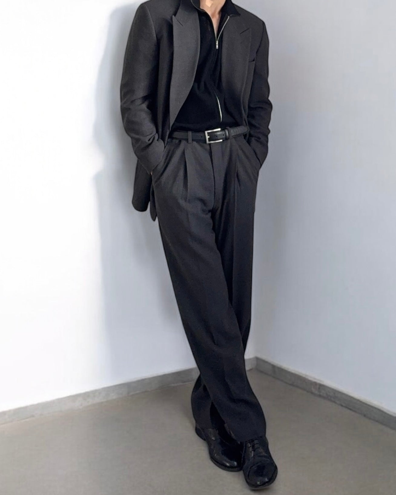 Giorgio Armani 1990s Double-Breasted Pleated Wool Suit - Size M Jacket / 32" Waist
