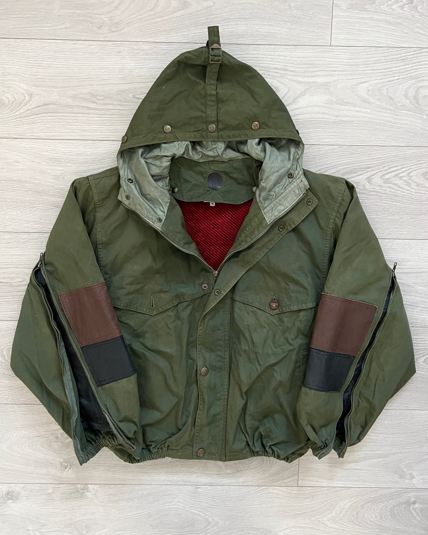 C.P. Company 'Ideas from Massimo Osti' 1980s Rare Sleeve-Zip Military Flight Bomber Jacket - Size S