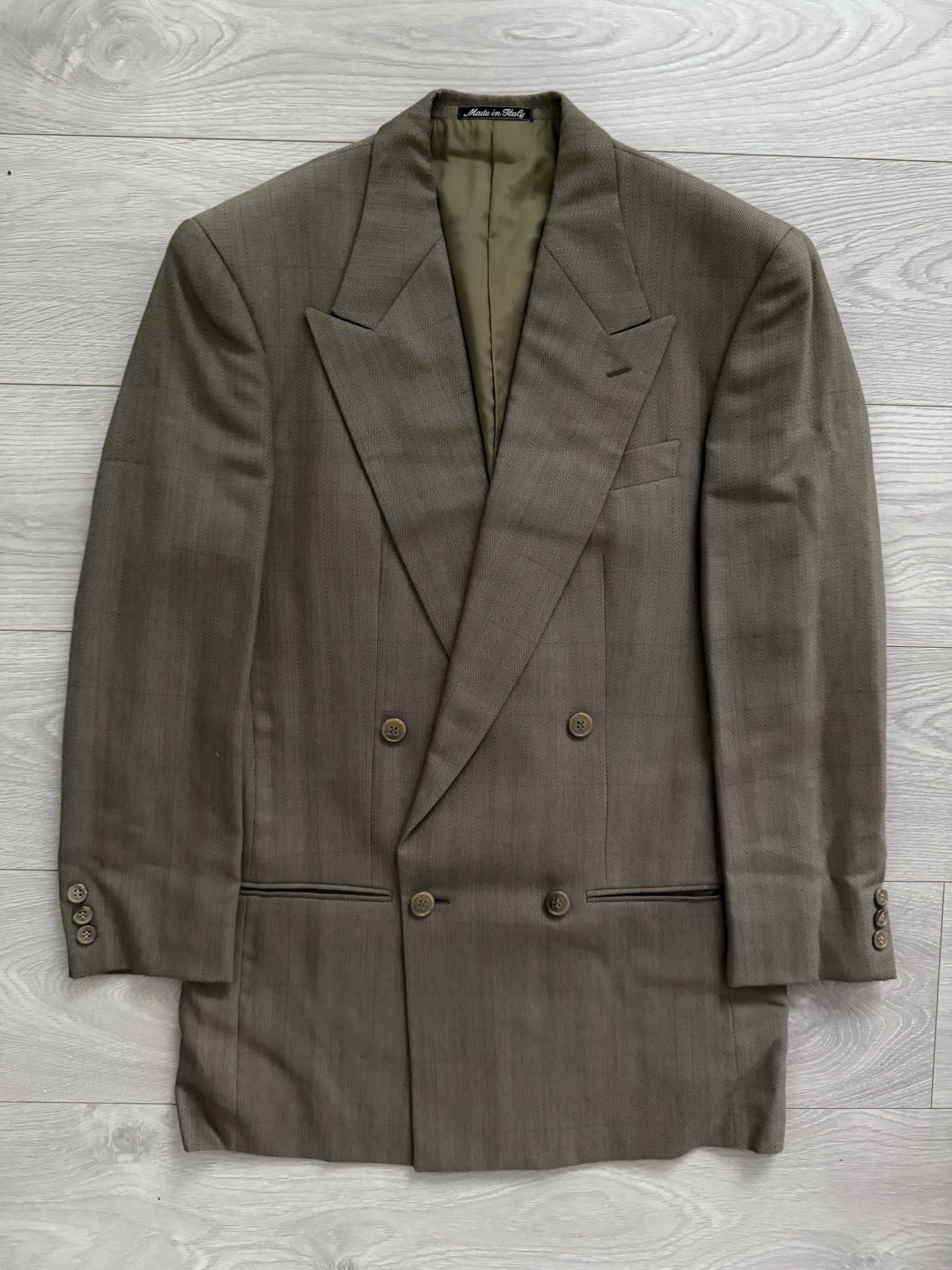 Giorgio Armani 1990s Double-Breasted Wool Suit - Size S Jacket / 30" Waist