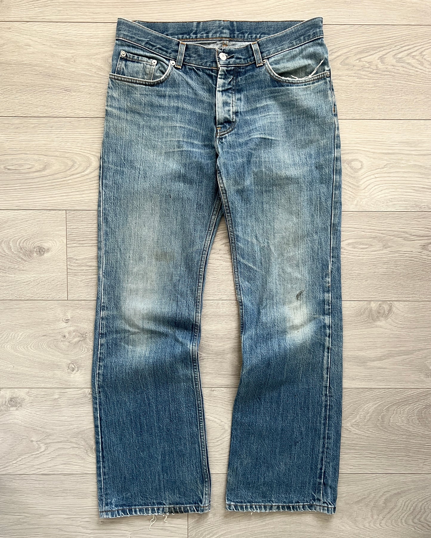 Helmut Lang 2002 Low Waist Boot Cut Denim Jeans - Size 32