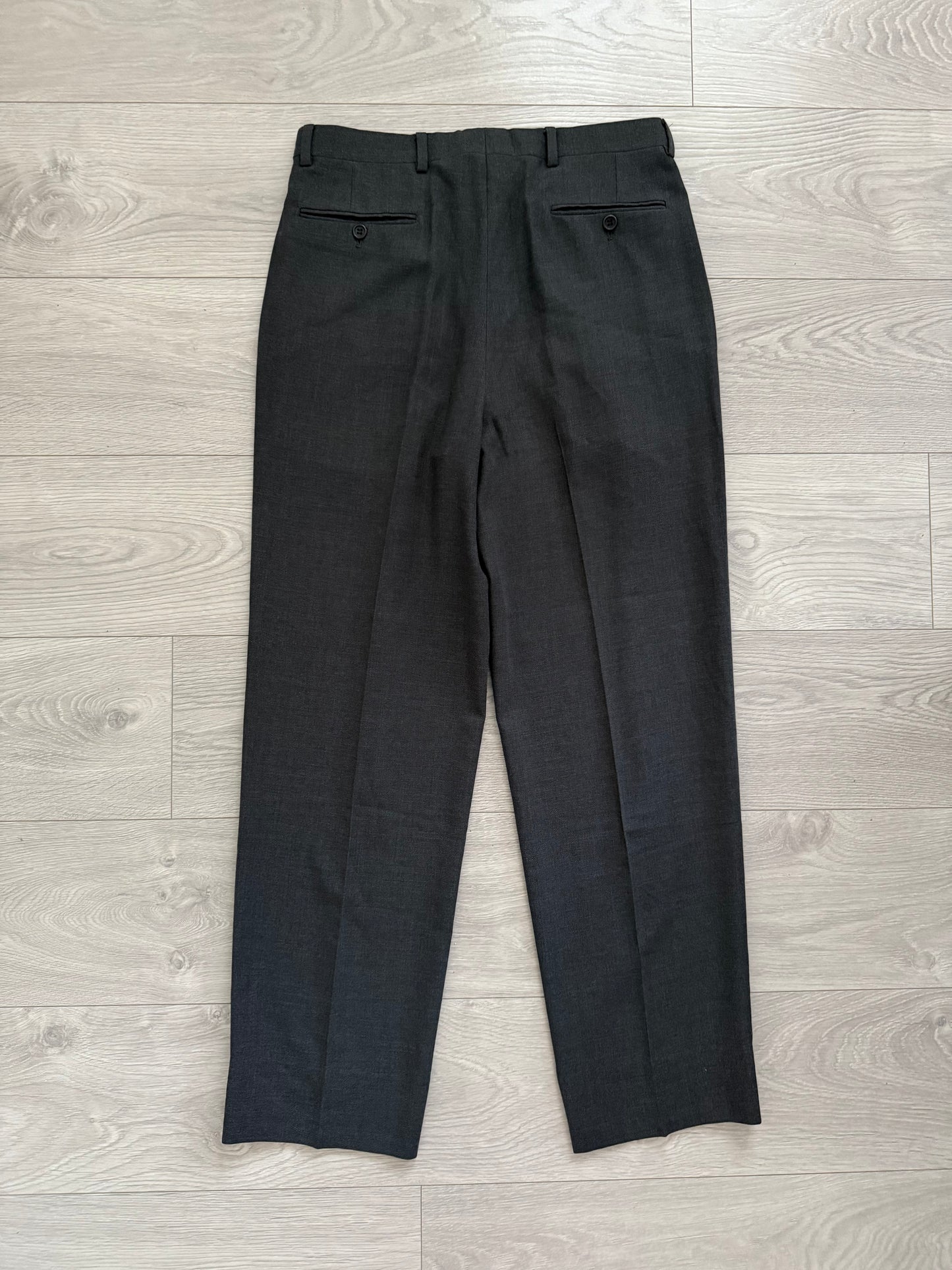 Giorgio Armani 1990s Double-Breasted Pleated Wool Suit - Size M Jacket / 32" Waist