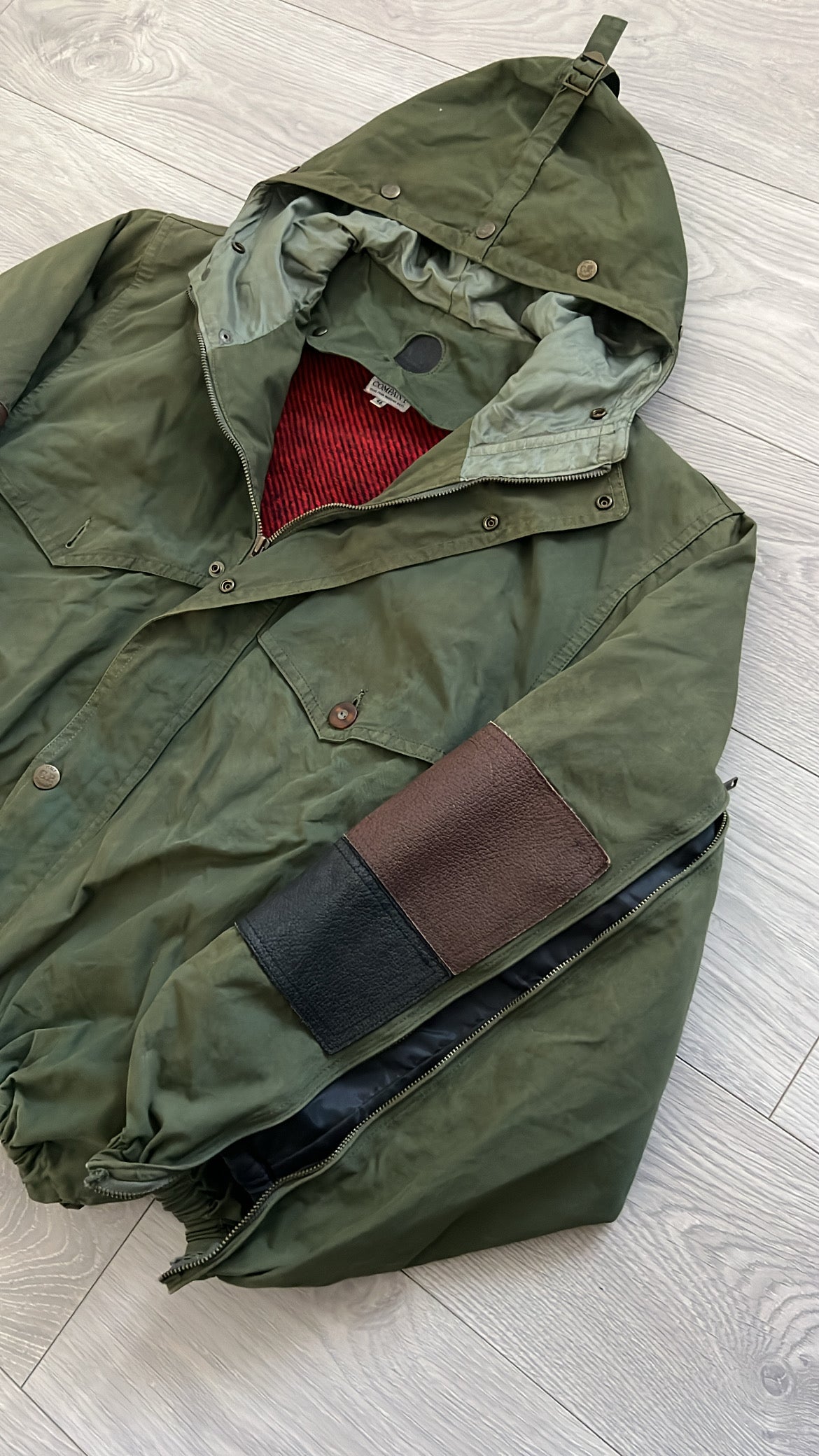 C.P. Company 'Ideas from Massimo Osti' 1980s Rare Sleeve-Zip Military Flight Bomber Jacket - Size S