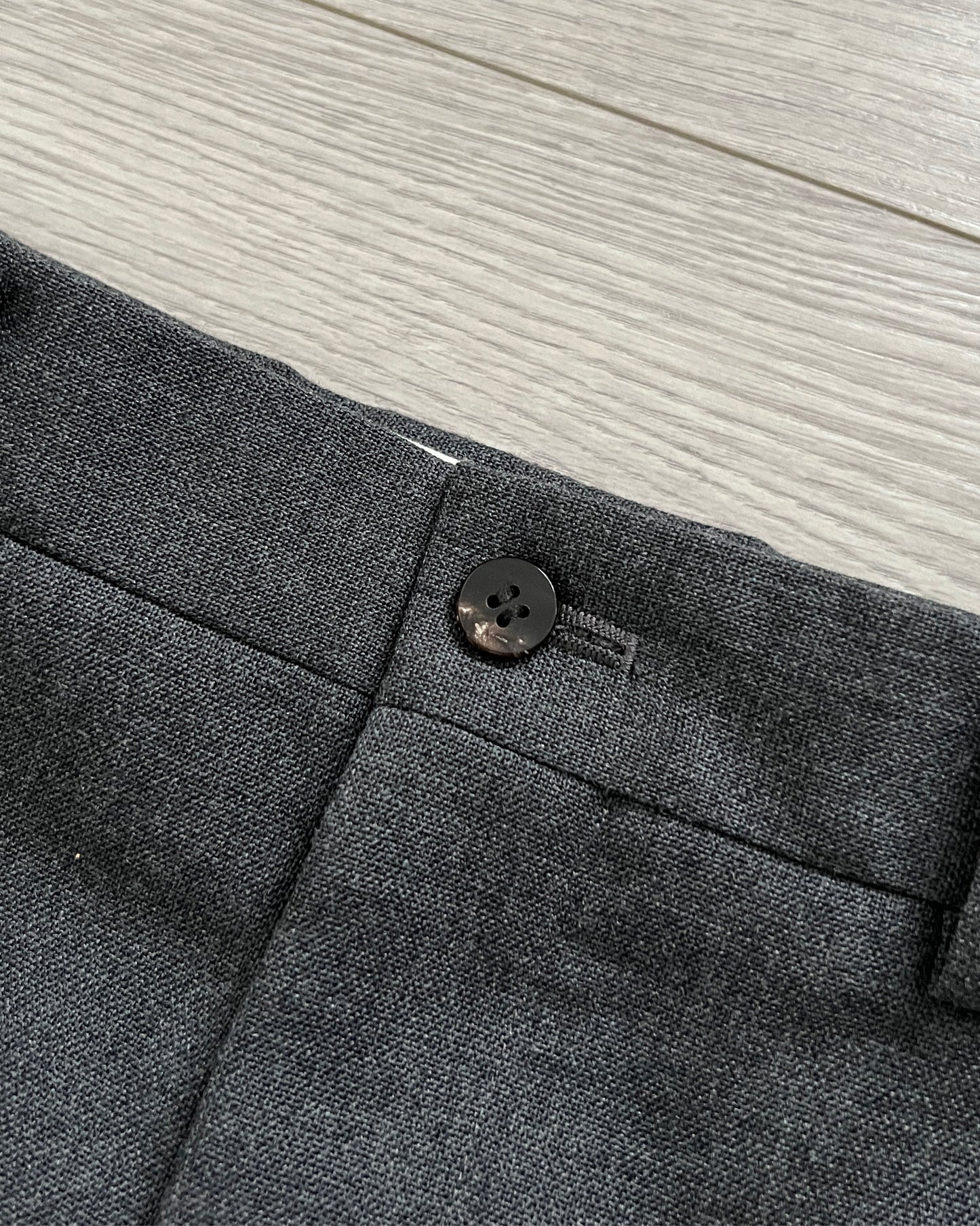 Comme Des Garcons Homme Deux AW2014 Turn-Up Wool Grey Trousers - Size 32